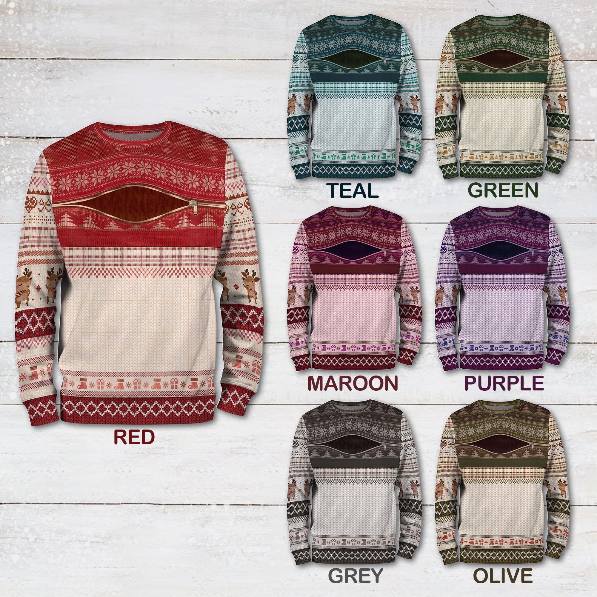 Custom Family Photo & Name Christmas Sweater – Personalized Funny Xmas Sweatshirt for Family