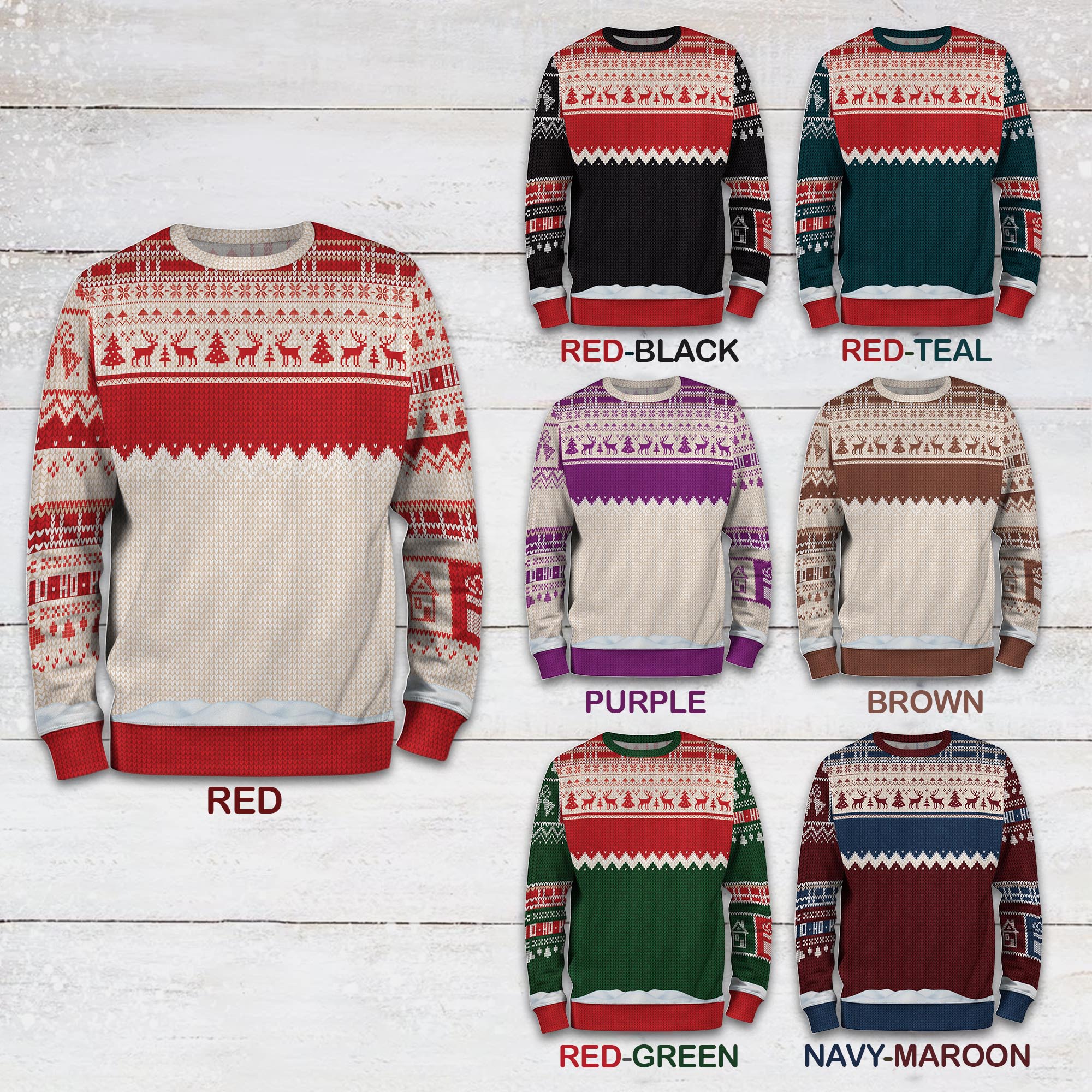 Custom Face Family Ugly Christmas Sweater – Personalized Photo Sweatshirt Funny Holiday Gift