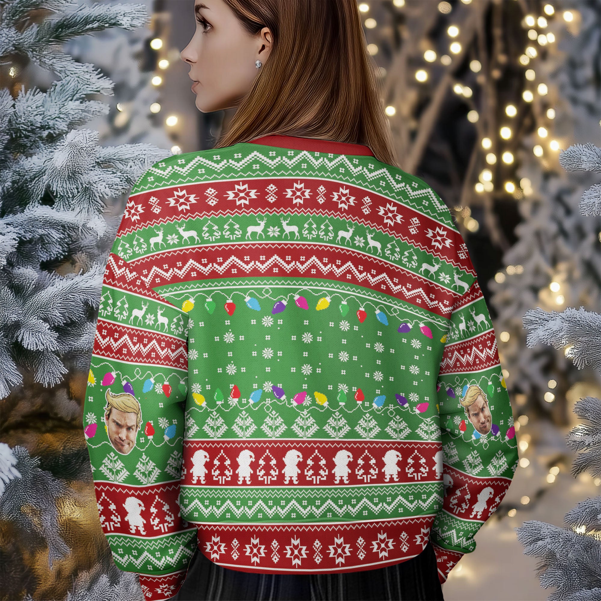 Make Christmas Great Again Sweater – Custom Photo Ugly Xmas Sweatshirt, Funny Holiday Gift