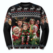 Custom Family Face Christmas Sweater – Funny Ugly Holiday Sweatshirt for Men & Women Gift