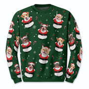 Custom Pet Face Ugly Christmas Sweater – Personalized Holiday Sweatshirt for Women, Funny Dog Gift