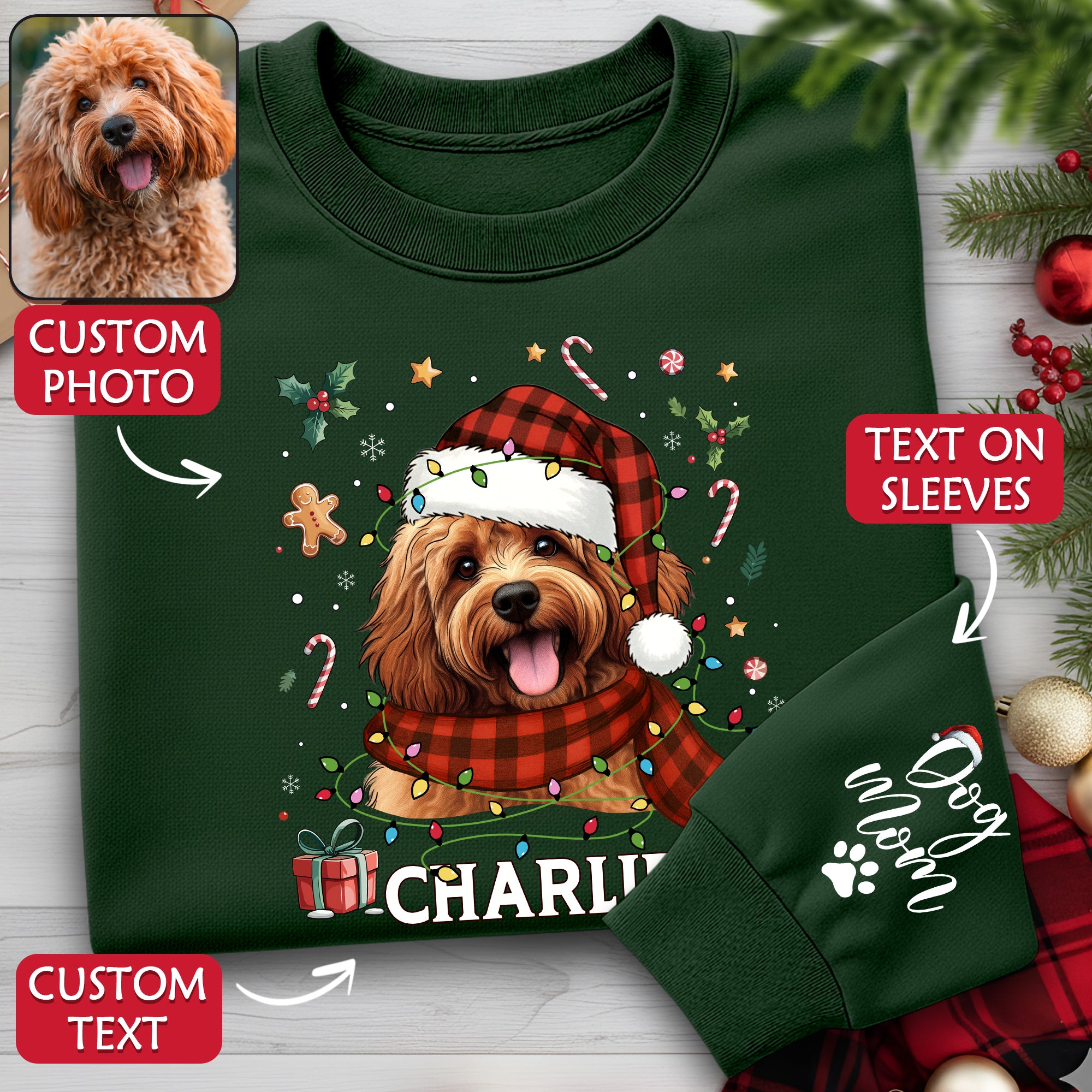 Custom Dog Mom Sweatshirt – Personalized Pet Gift