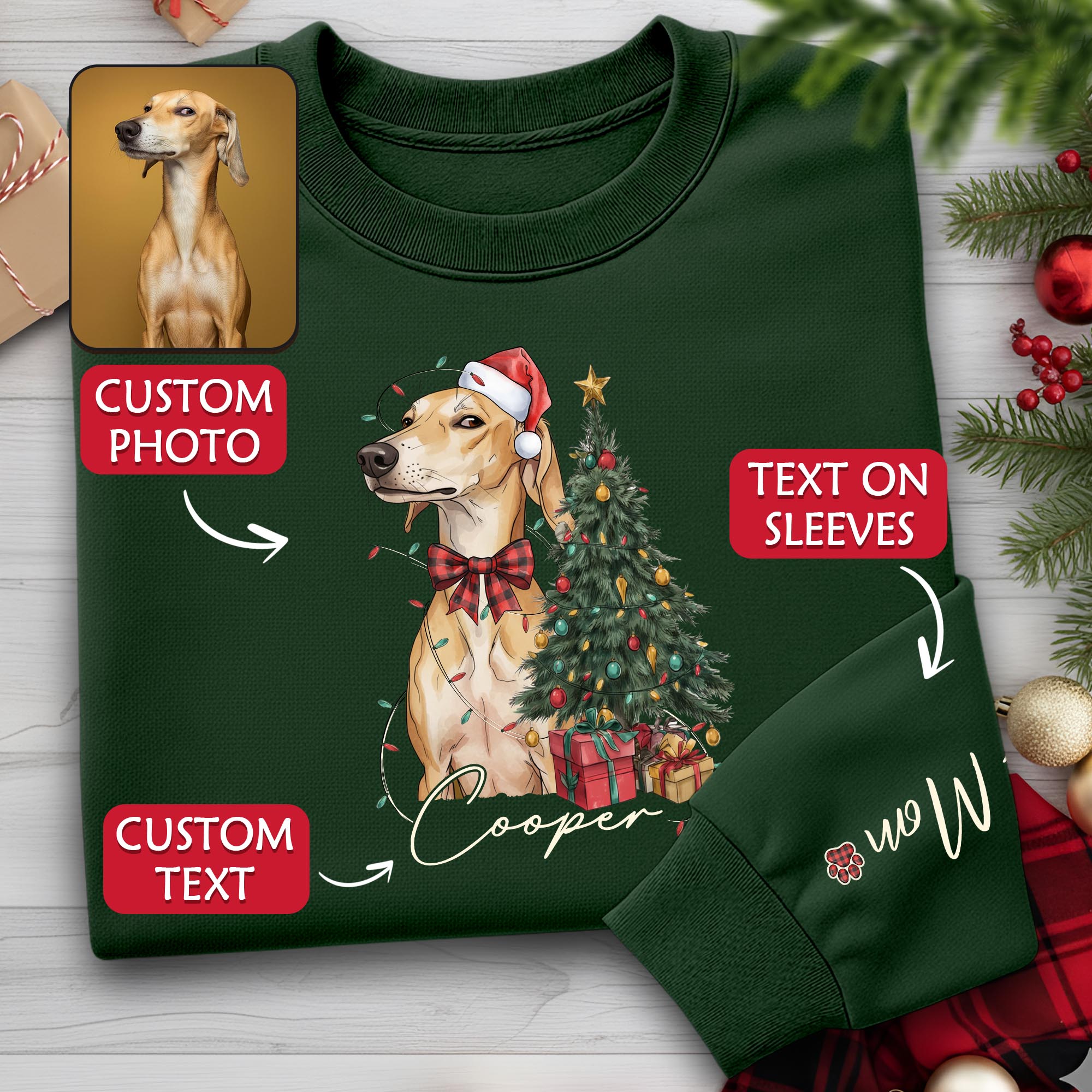Personalized Dog Mom Sweatshirt, Christmas Sweatshirts For Women, Dog Mom Gift
