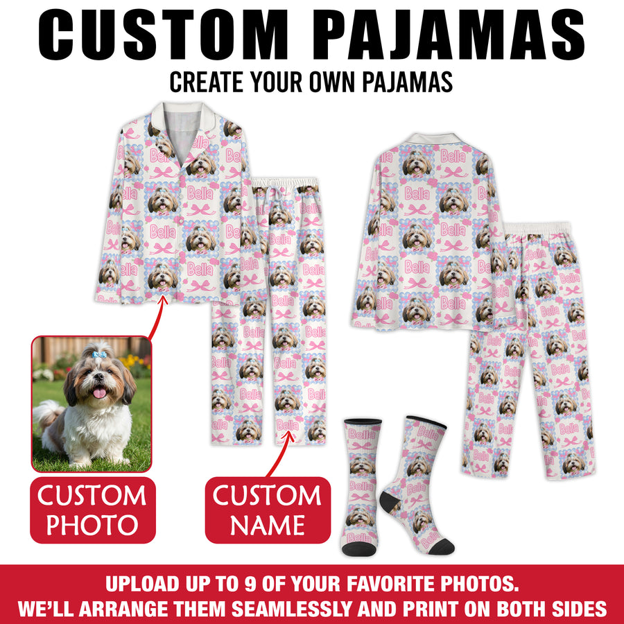 Custom Face Pajamas With Pets – Personalized Christmas PJs for Dog Owners, Funny Holiday Gift