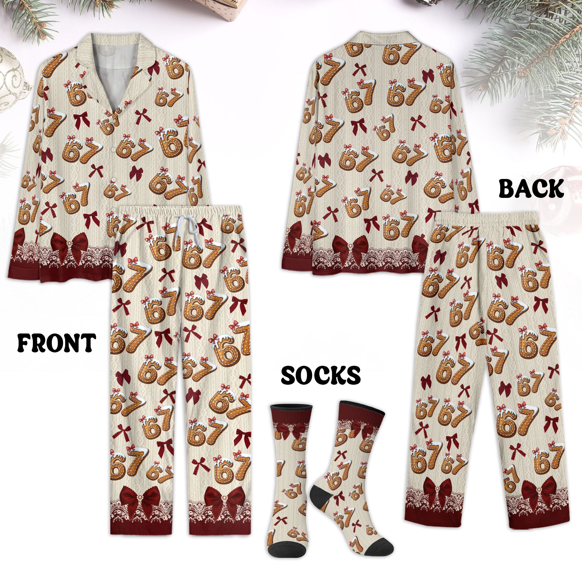 Festive Women’s Holiday Pajamas 6 7 – Cozy Christmas Sleep Set