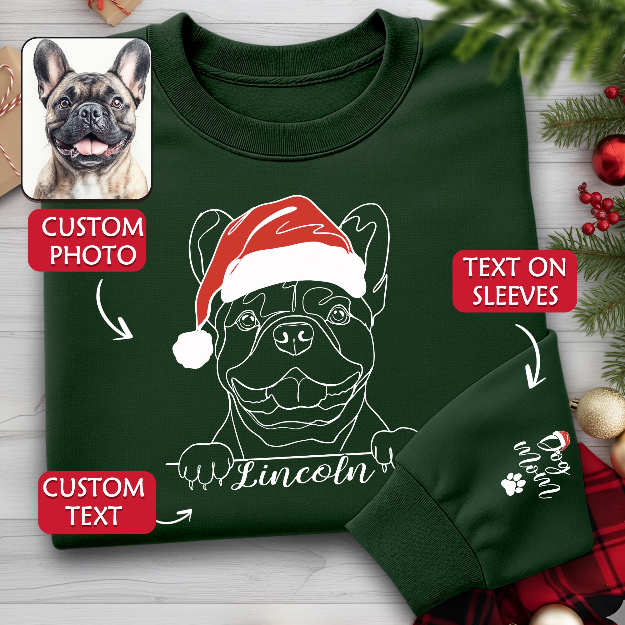 Custom Dog Face Sweatshirt for Dog Moms – Cute & Heartfelt Pet Lover Sweater