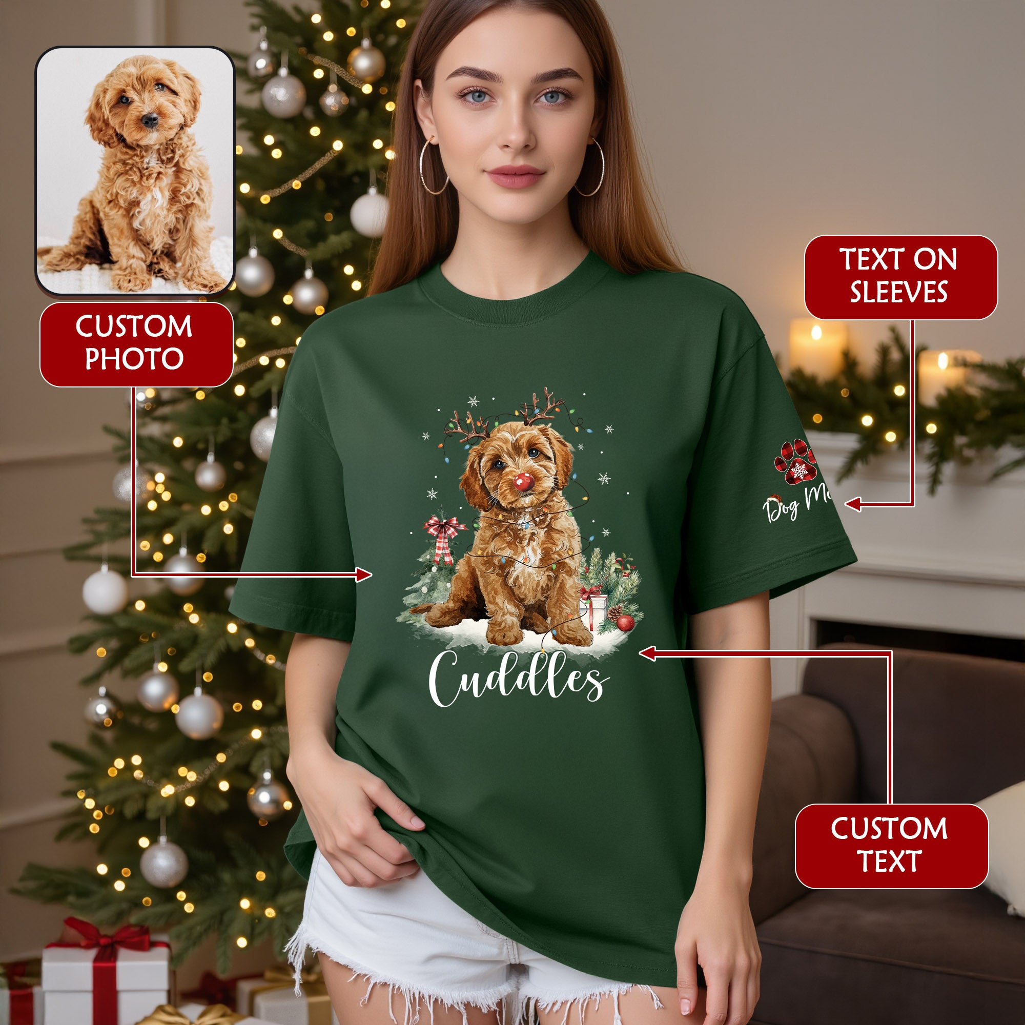 Holiday Dog Mom T-Shirt – Cozy Christmas Pet Lover Gift Idea