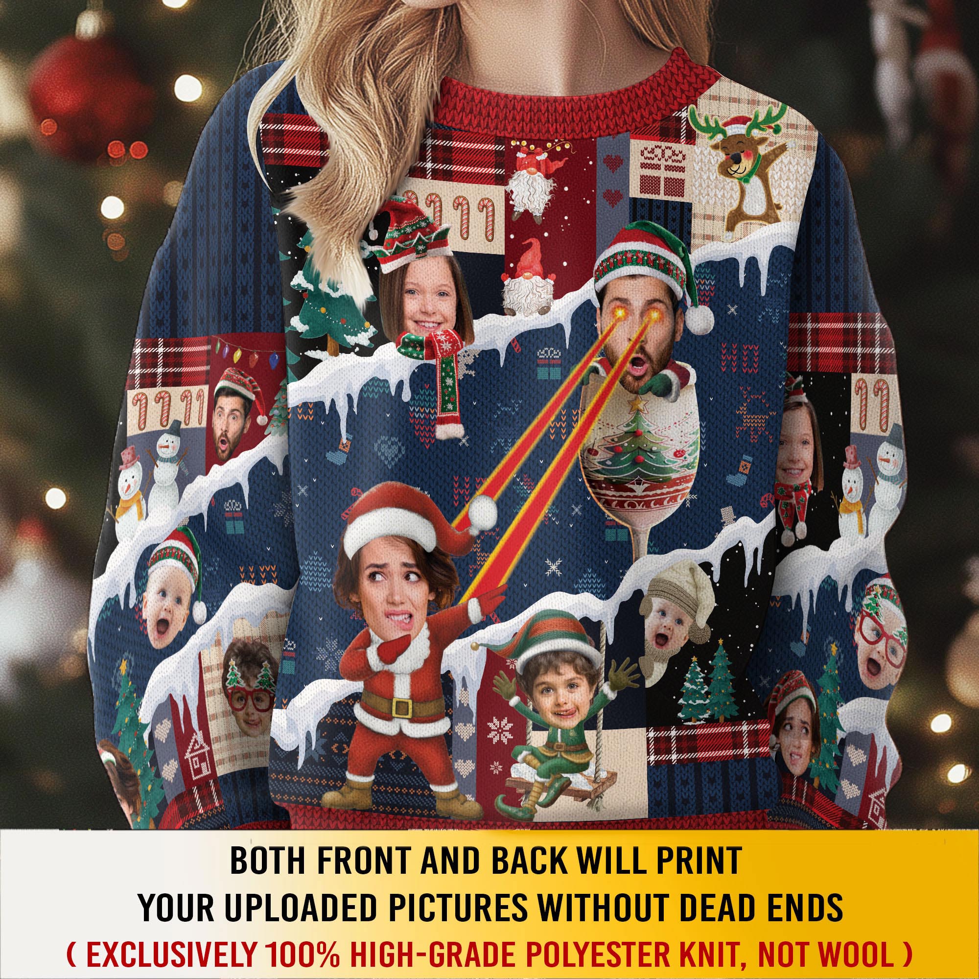 Custom Face Ugly Xmas Sweatshirt – Personalized Christmas Sweater for Funny Holiday Gift