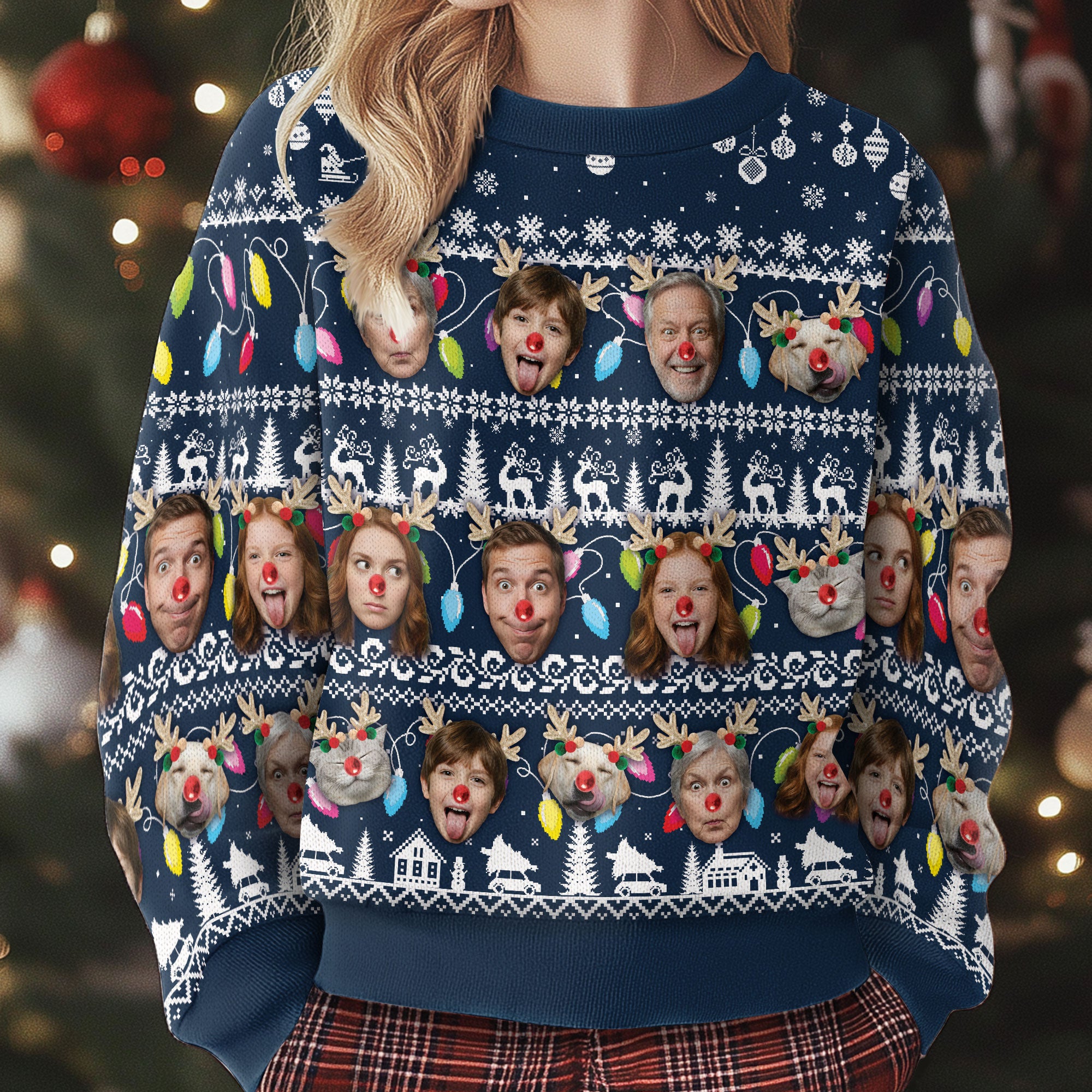 Make Your Own Christmas Photo Sweatshirt – Festive Ugly Sweater Style