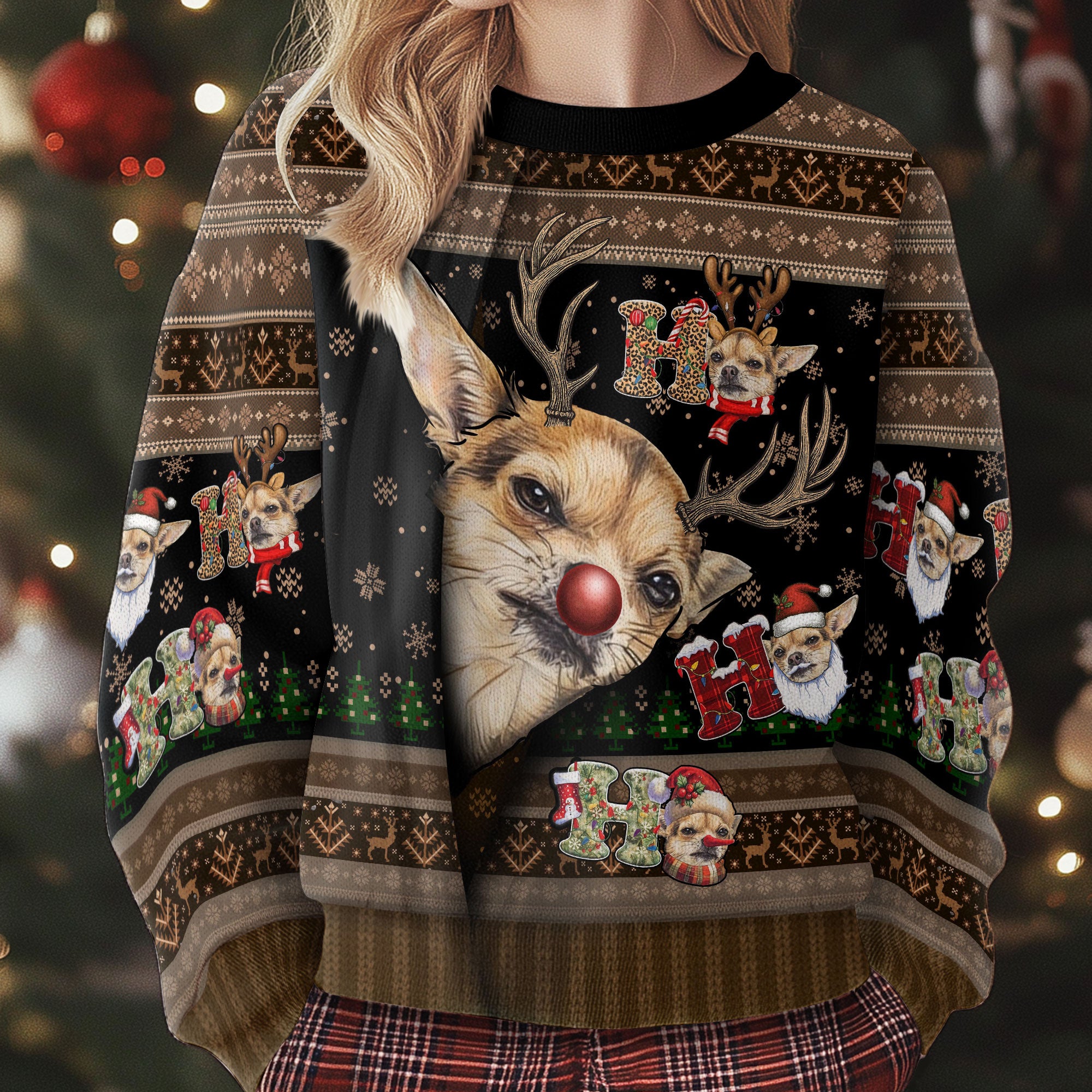 Ugly Christmas Dog Sweater – Personalized Pet Photo Holiday Sweatshirt for Men & Women