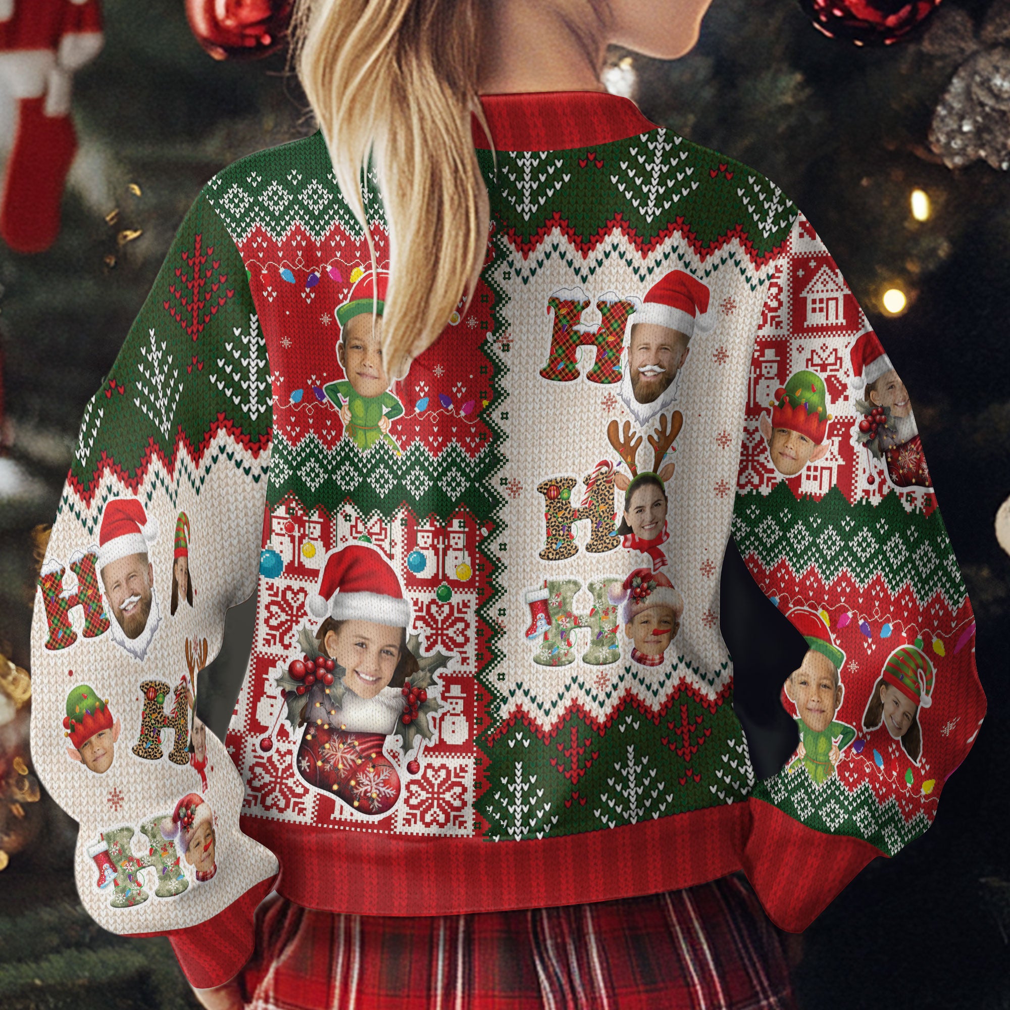 Personalized Face Ugly Christmas Sweater – Custom Holiday Sweatshirt for Men, Funny Gift