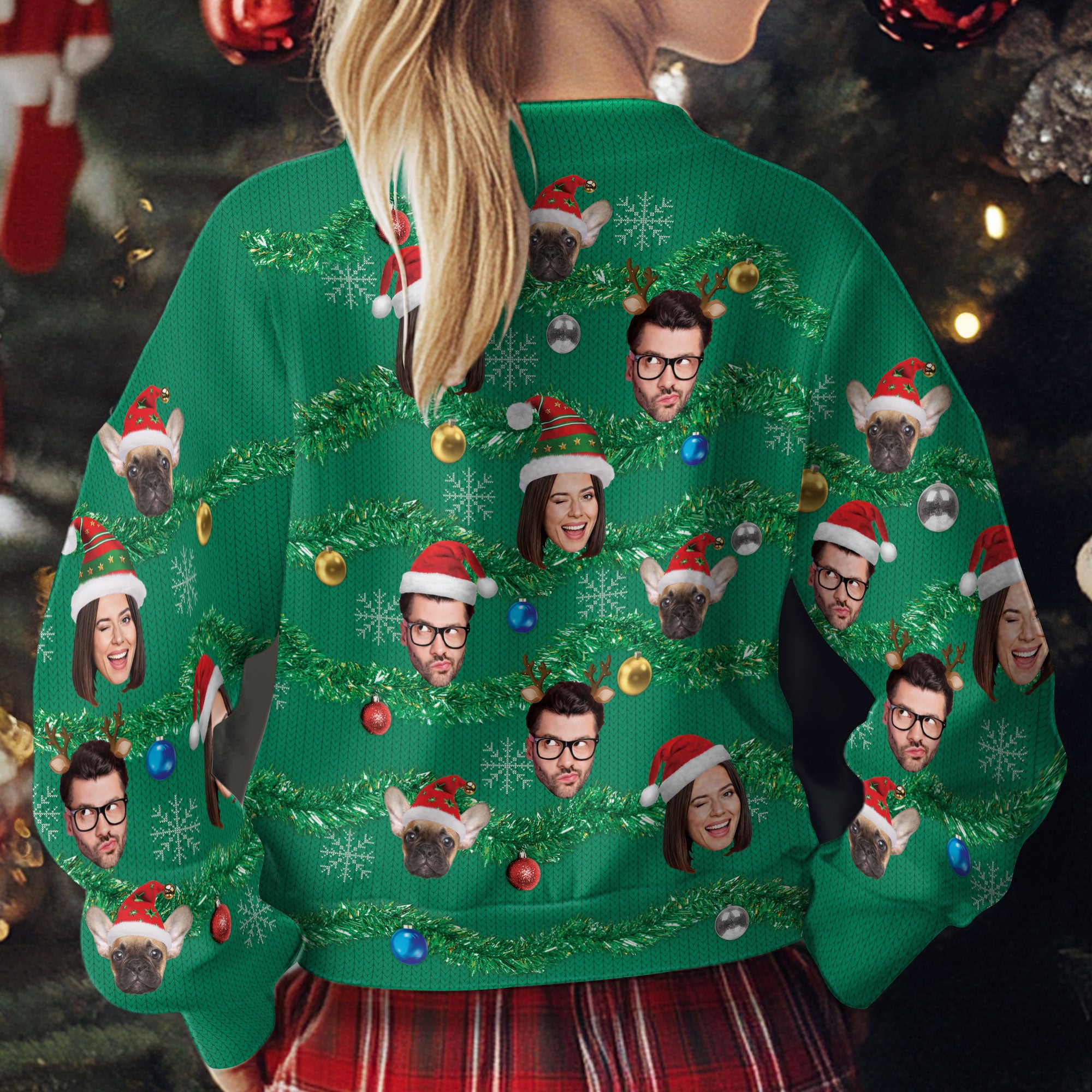 Personalized Face Ugly Xmas Sweater – Funny Custom Photo Christmas Sweatshirt for Funny Gift