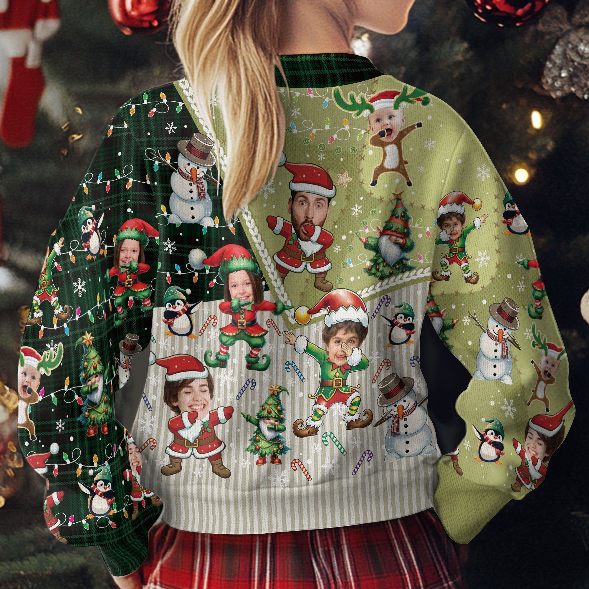 Personalized Photo Holiday Sweater – Custom Face Ugly Christmas Sweatshirt for Family Gift