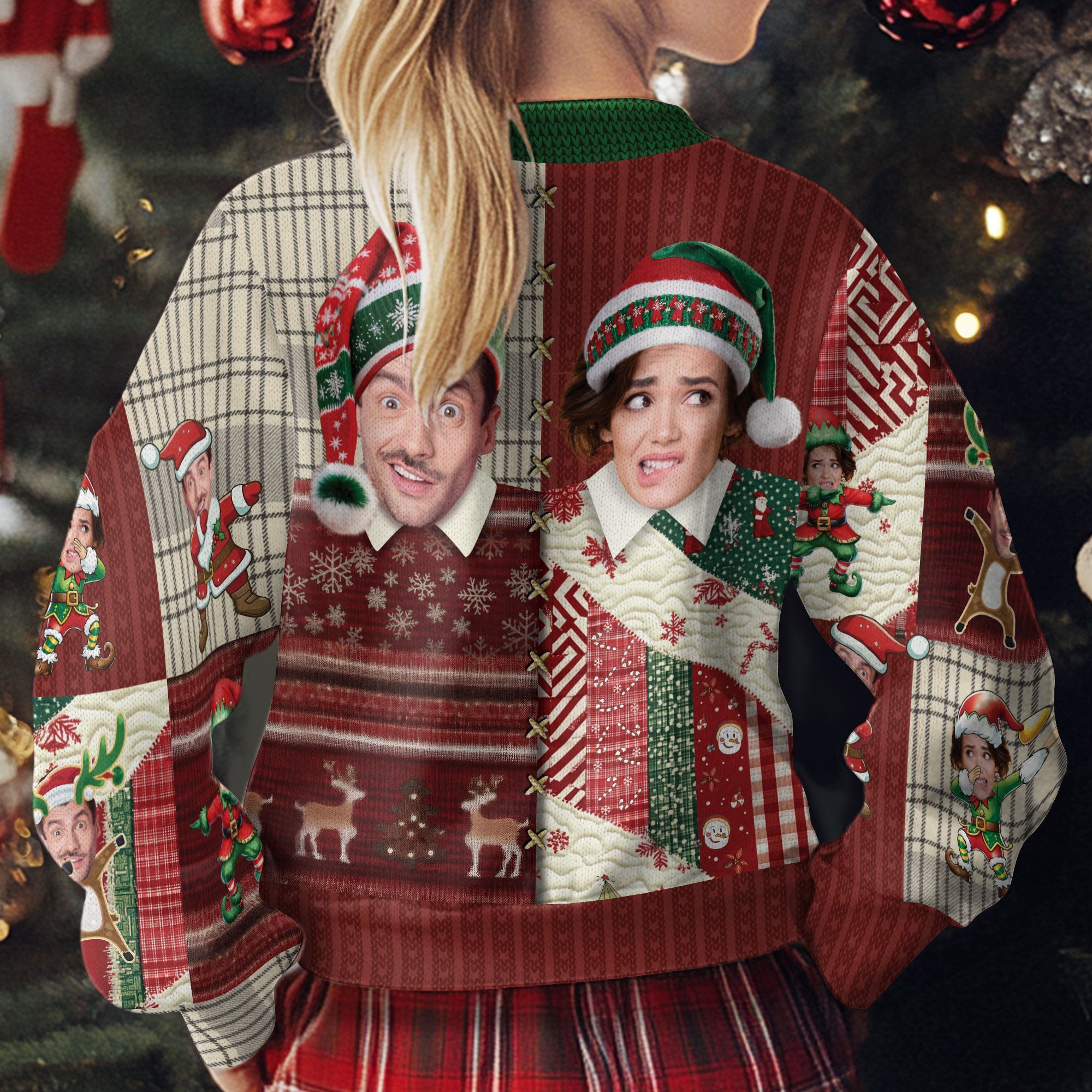 Funny Custom Photo Ugly Christmas Sweater – Personalized Holiday Sweatshirt for Women & Men