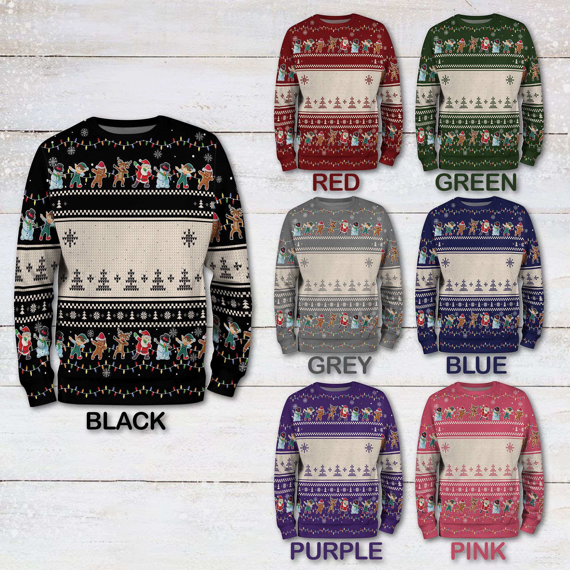 Custom Family Photo Christmas Sweater – Personalized Name Ugly Holiday Sweatshirt