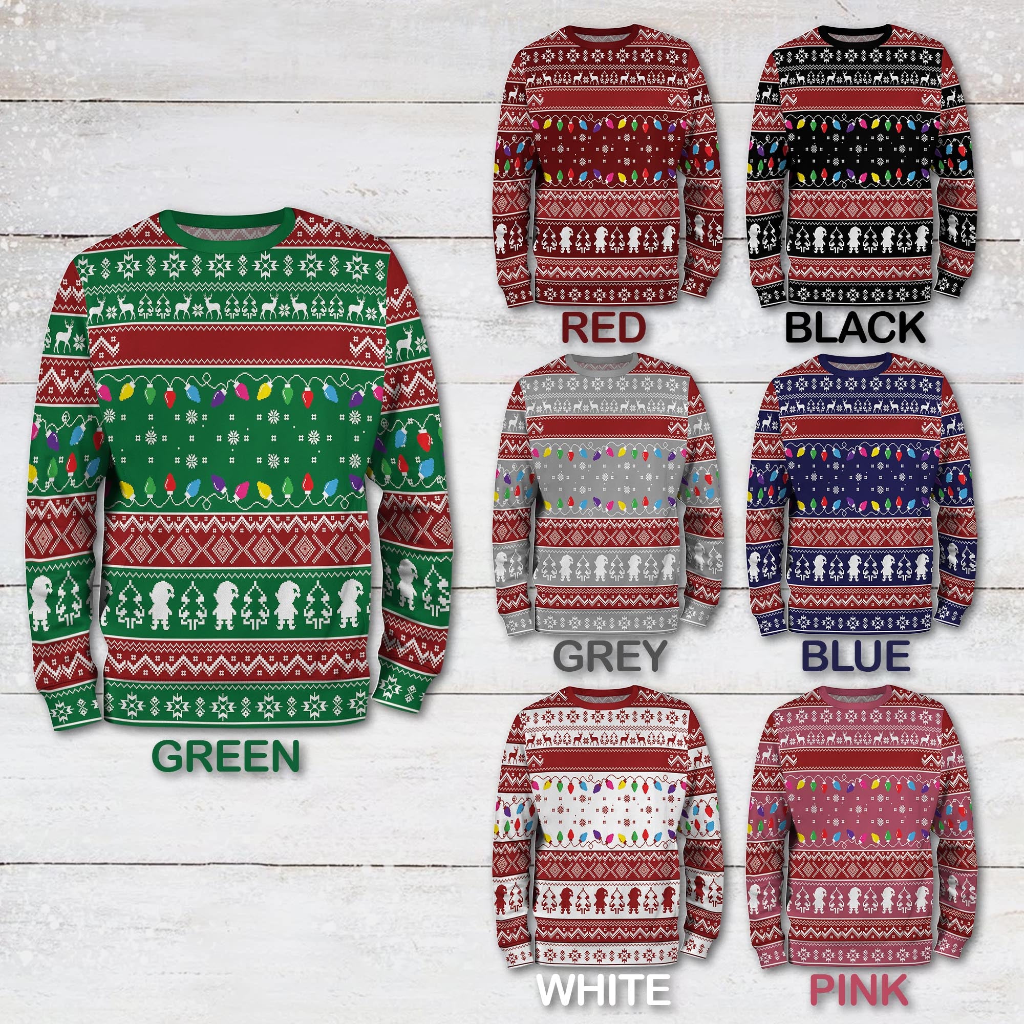 Custom Photo Family Christmas Ugly Sweater – Personalized Text Sweatshirt for Holiday Gift