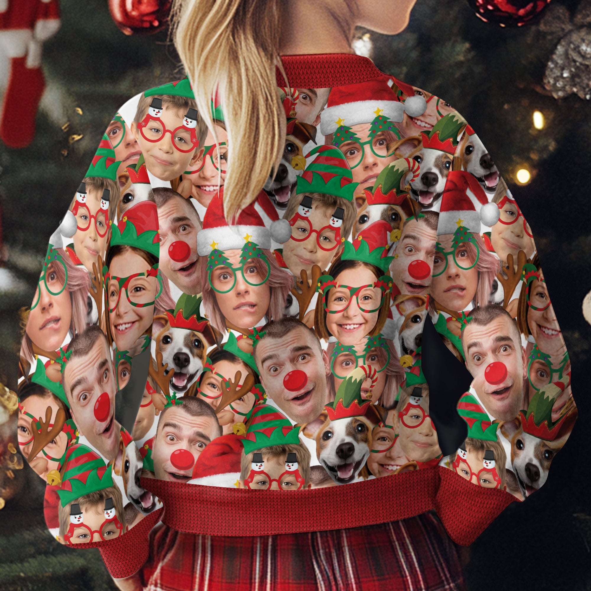 Personalized Photo Ugly Christmas Sweater – Custom Holiday Gift Sweatshirt for Family