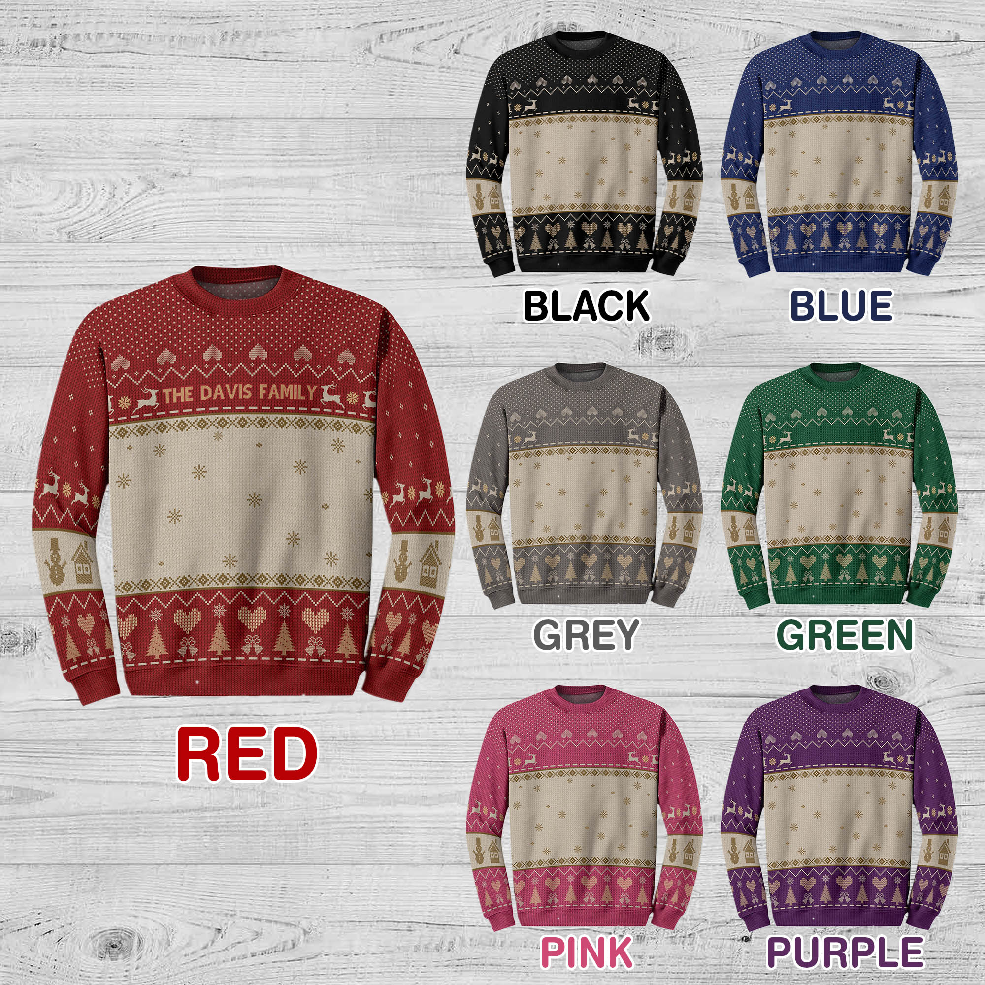 Custom Face Ugly Christmas Sweater – Personalized Photo Holiday Sweatshirt, Funny Xmas Gift