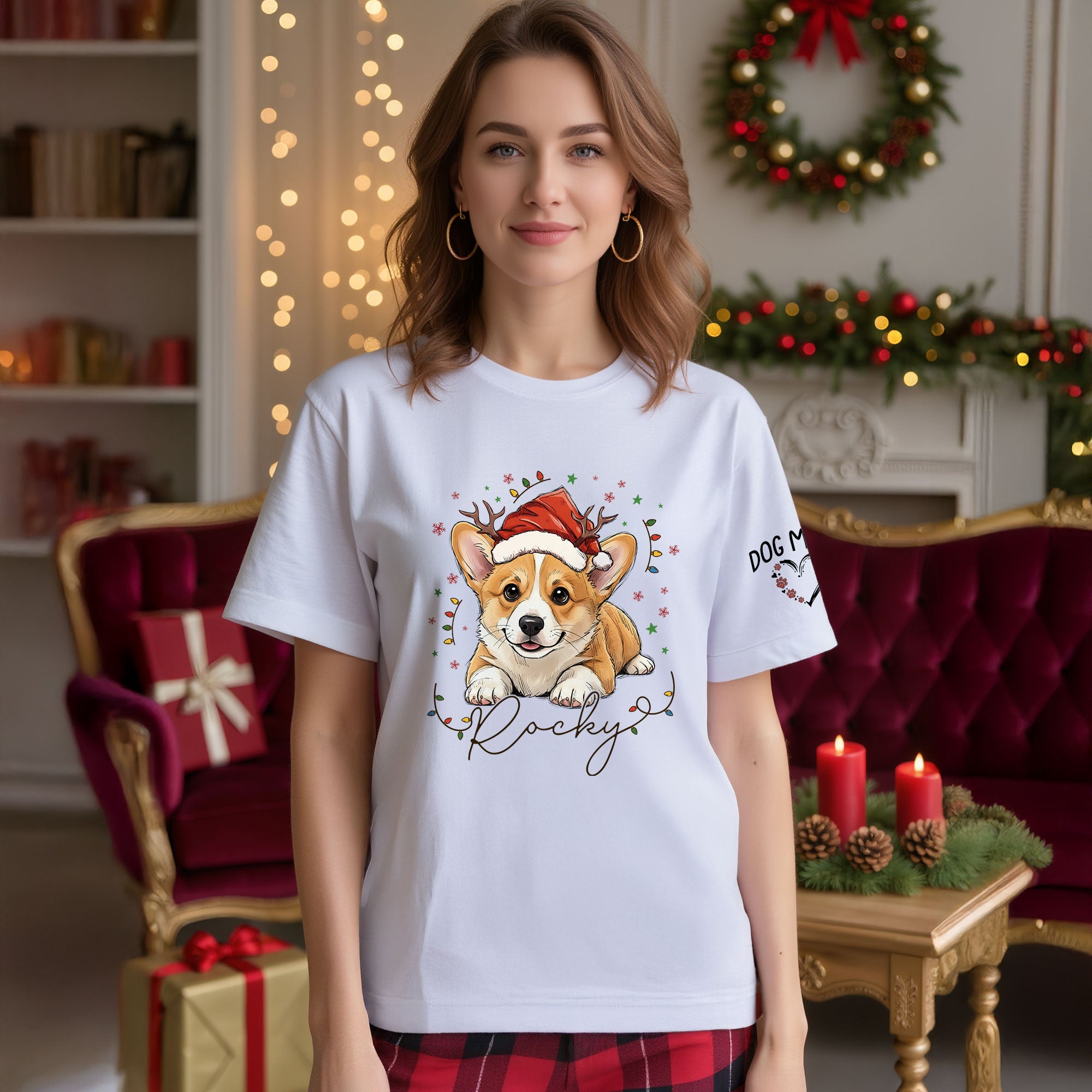 Personalized Pet Christmas Shirt – Custom Dog T-Shirt, Cute Holiday Gift for Pet Lovers