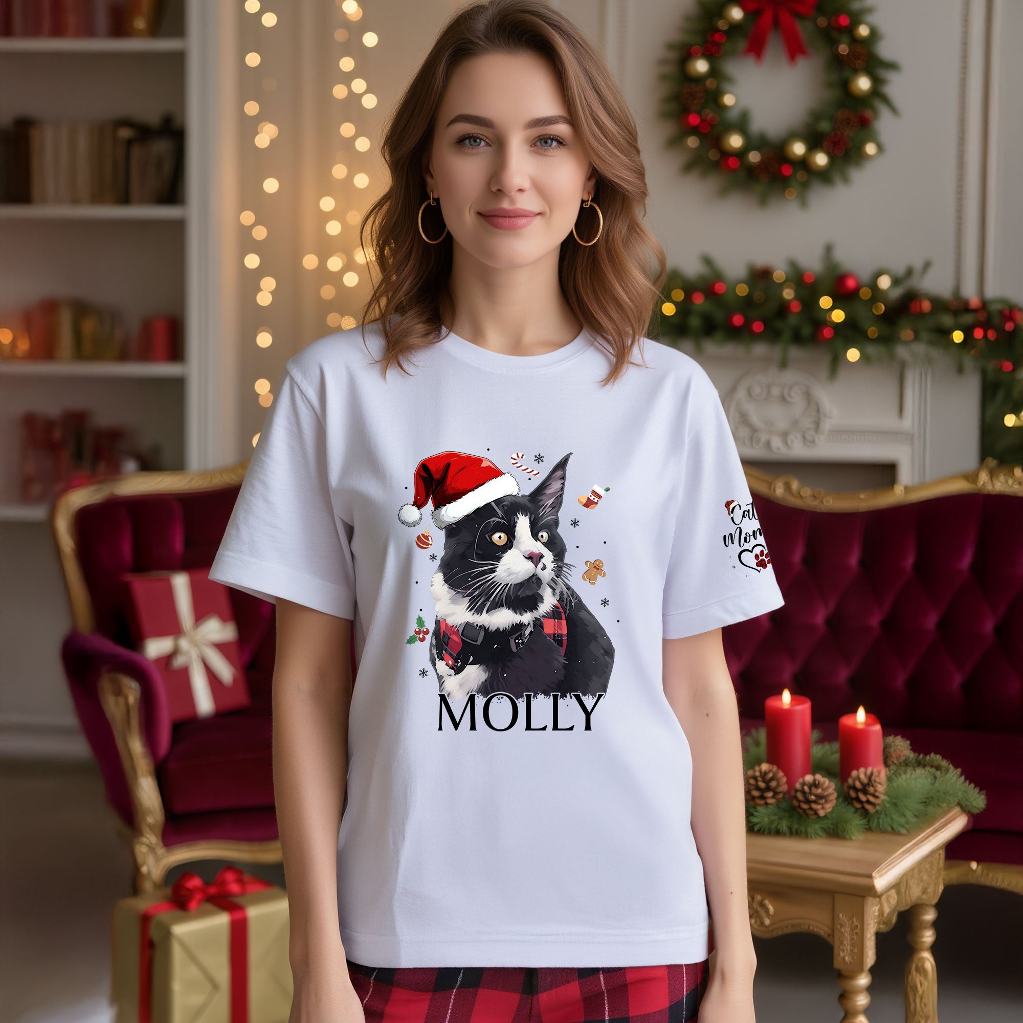 Personalized Cat T-Shirt – Custom Pet Photo Tee Gift for Animal Lovers