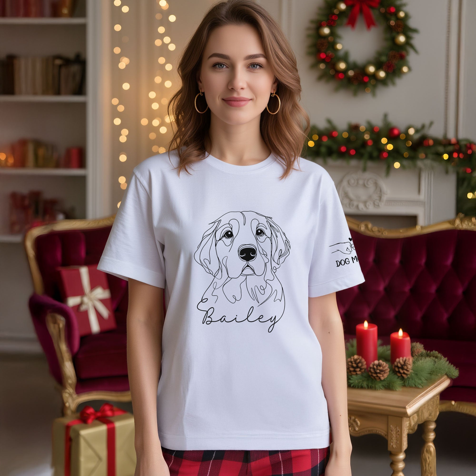 Custom Pet Photo T-Shirt – Personalized Dog Mom Shirt, Funny Christmas Gift for Pet Lovers