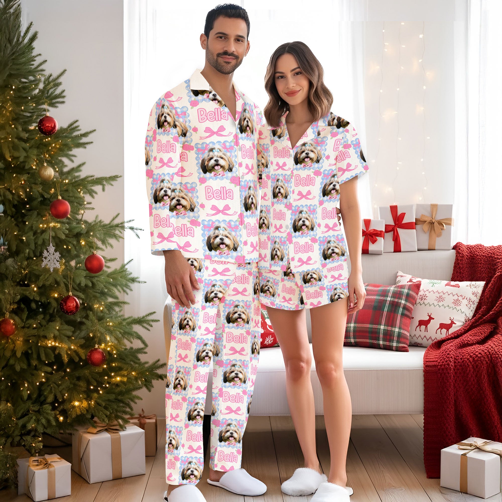 Custom Face Pajamas With Pets – Personalized Christmas PJs for Dog Owners, Funny Holiday Gift