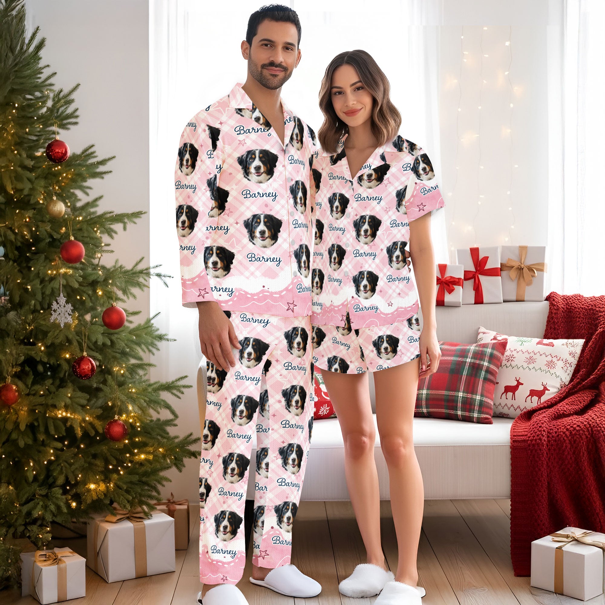 Custom Pet Face Sleepwear – Personalized Dog Print Pajamas