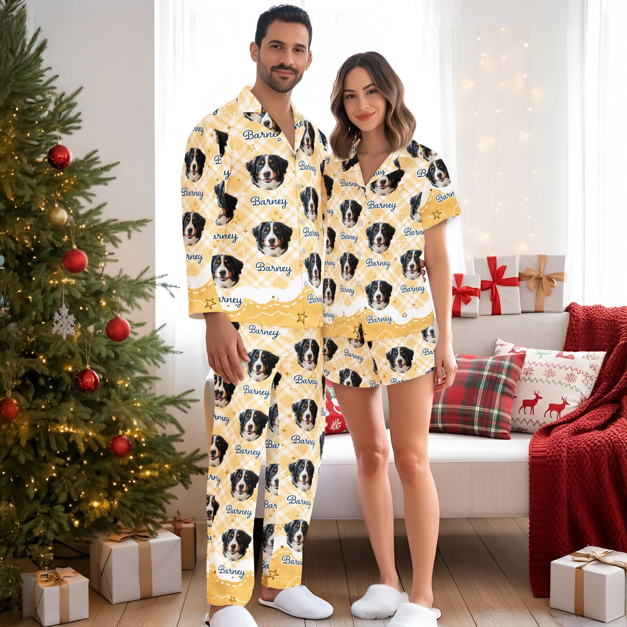 Matching Pet Pajamas – Custom Dog Face Lounge Outfit