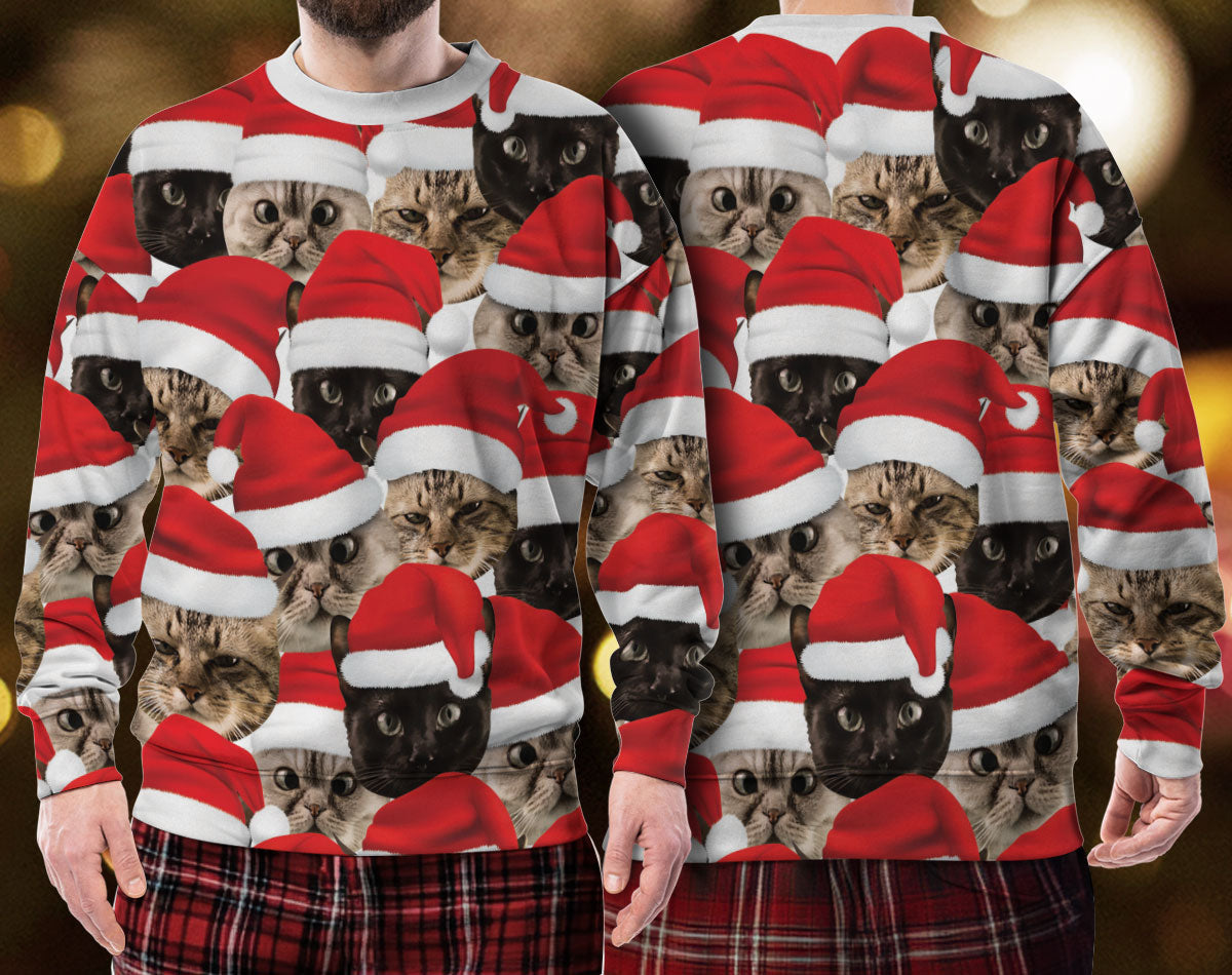 Personalized Pet Photo Ugly Christmas Sweater – Custom Face Holiday Sweatshirt Gift