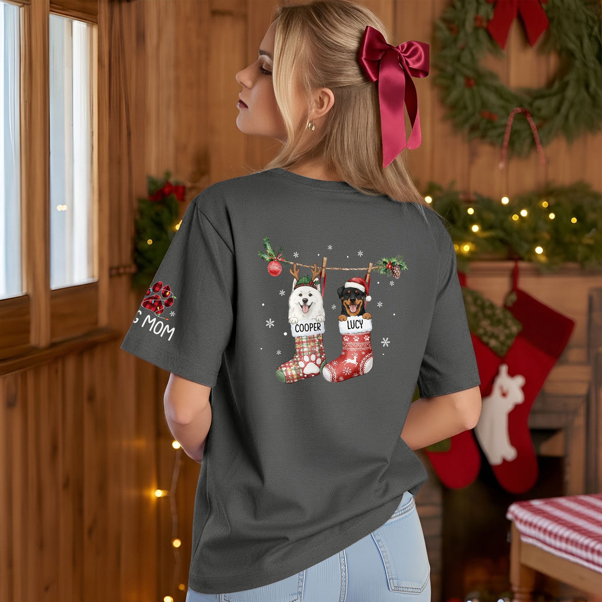 Custom Dog Lover Tee – Personalized Christmas Shirt, Cute Gift for Pet Lovers