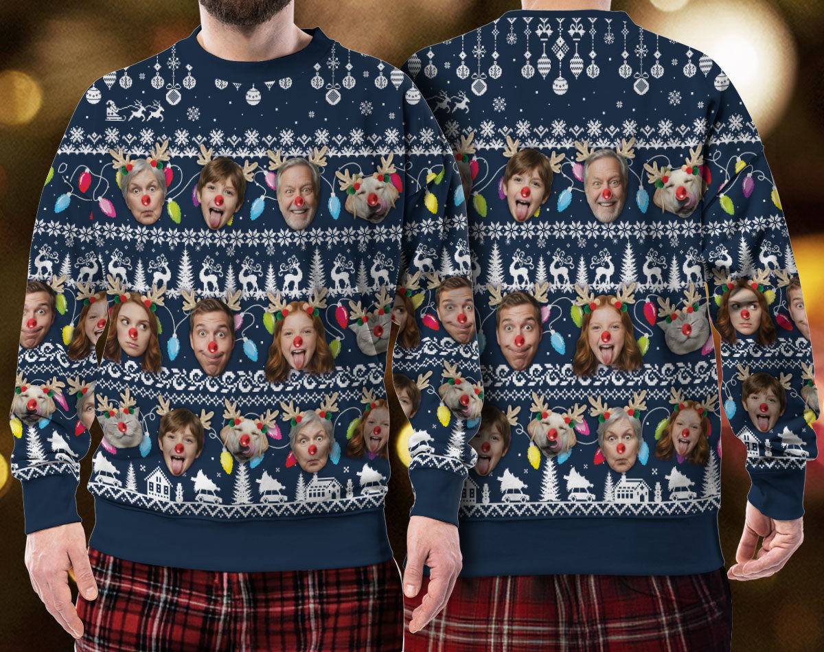 Make Your Own Christmas Photo Sweatshirt – Festive Ugly Sweater Style