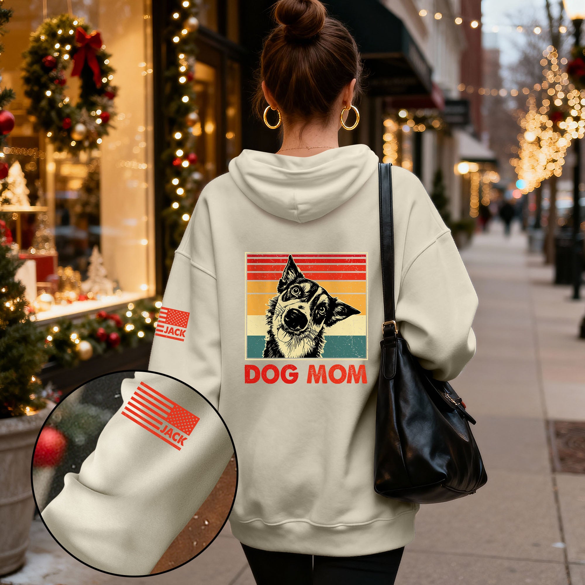 Custom Dog Dad Hoodie – Personalized Pet Photo Retro Hoodie, Gift for Dog Lovers