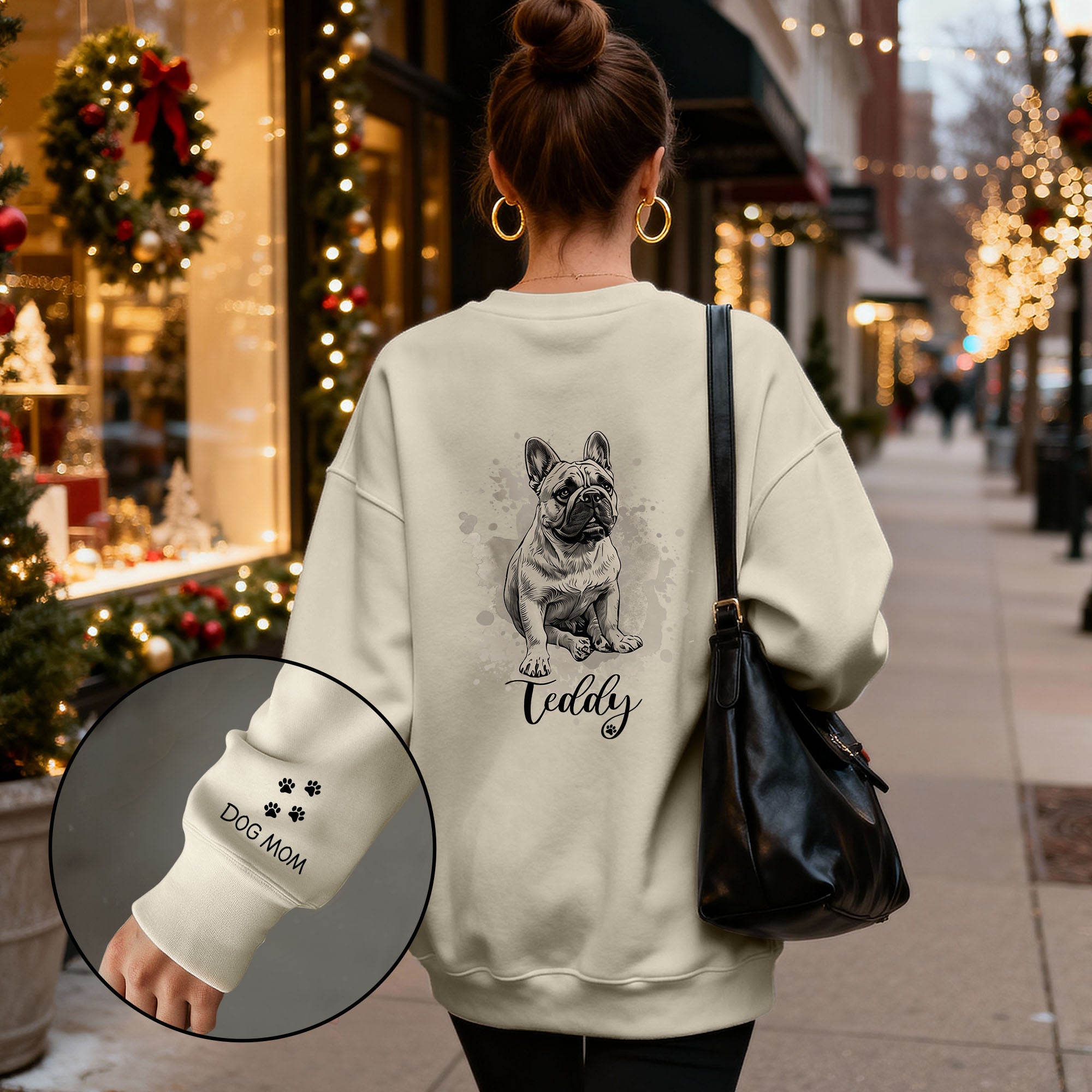 Custom Dog Sweatshirt – Personalized Pet Drawing of Your Dog, Ideal Gift for Dog Lovers