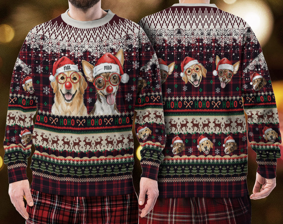 Custom Face Christmas Sweater – Personalized Family Holiday Sweatshirt Gift for Men Women