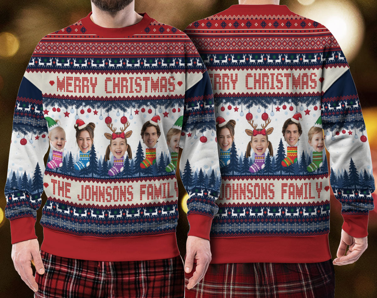 Personalized Christmas Sweater – Custom Family Xmas Outfit for Men & Women, Cute Gift