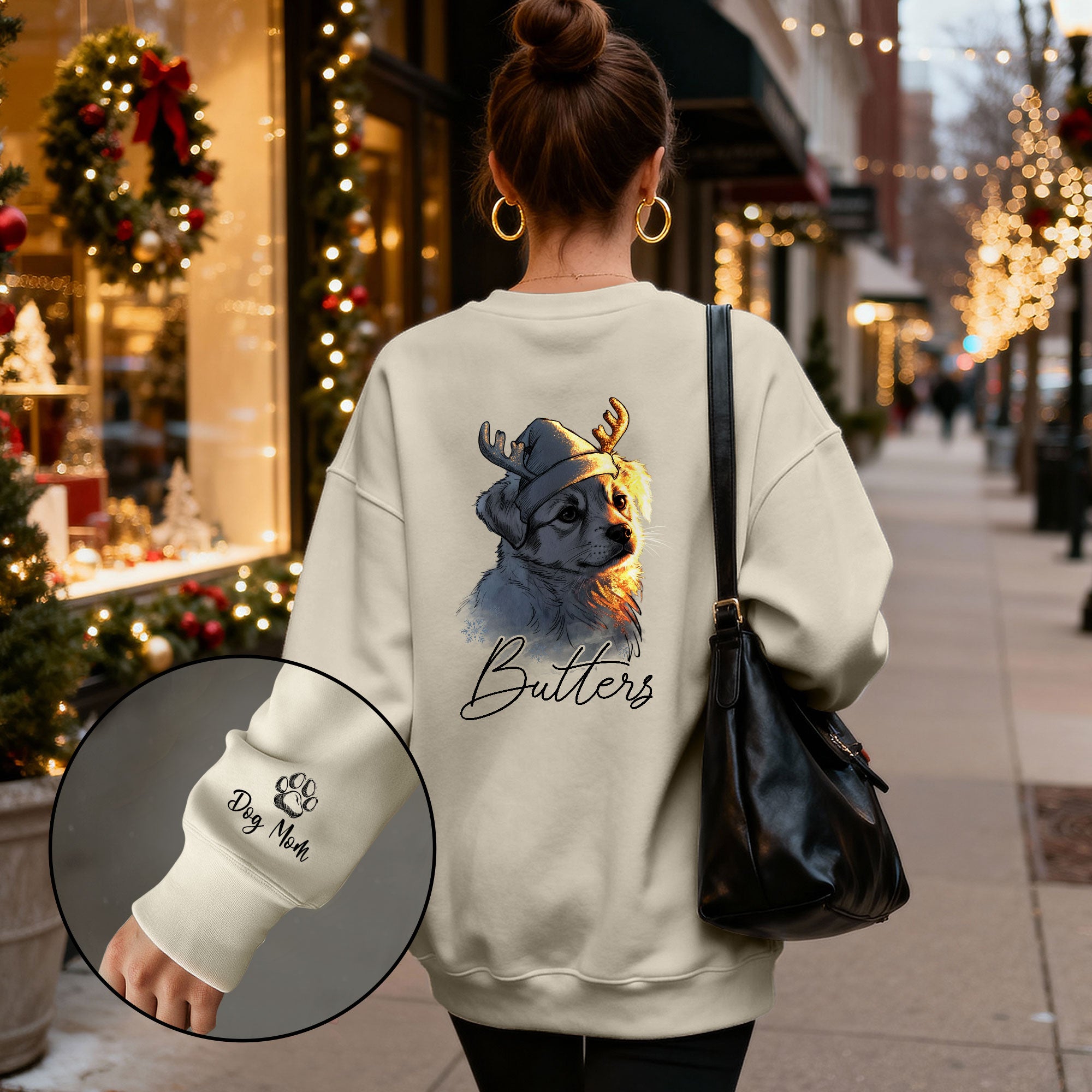 Personalized Dog Mom Sweatshirt Featuring Your Pet’s Face