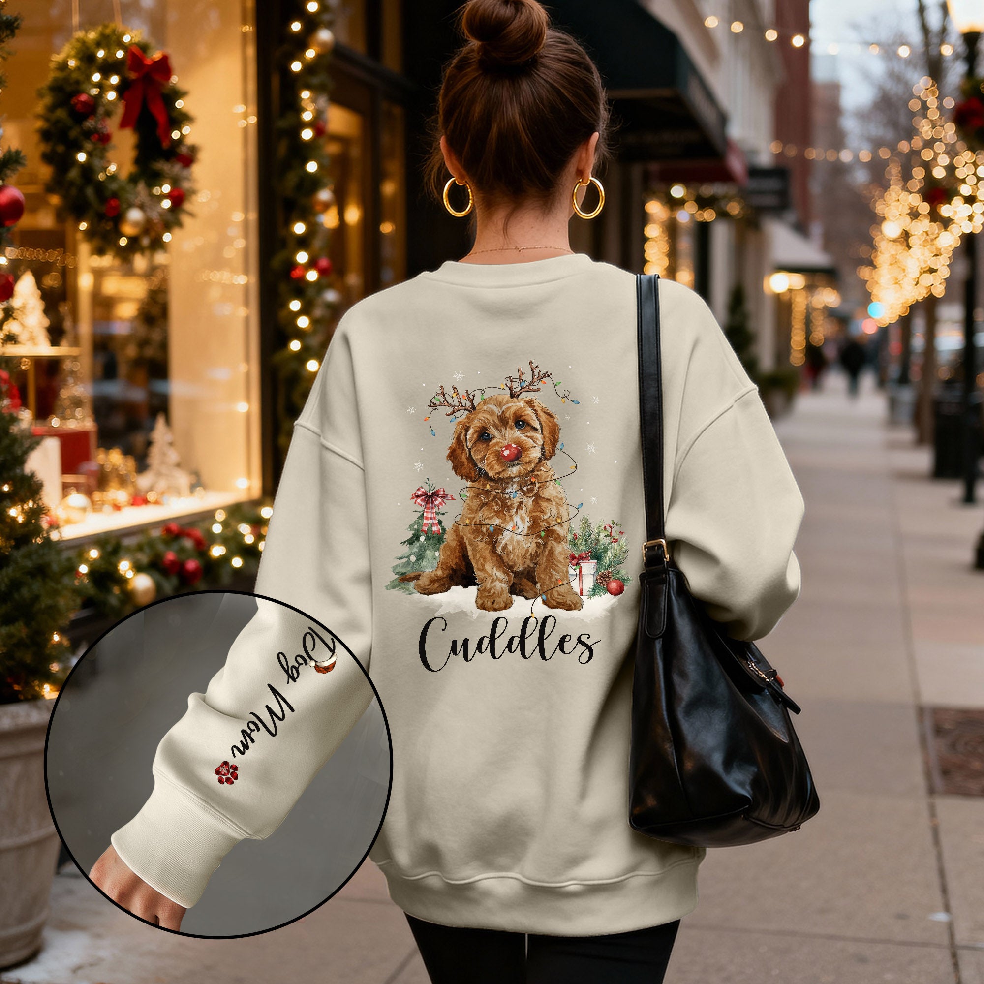 Custom Dog Face Sweatshirt for Dog Moms – Unique Gift for Pet Lovers