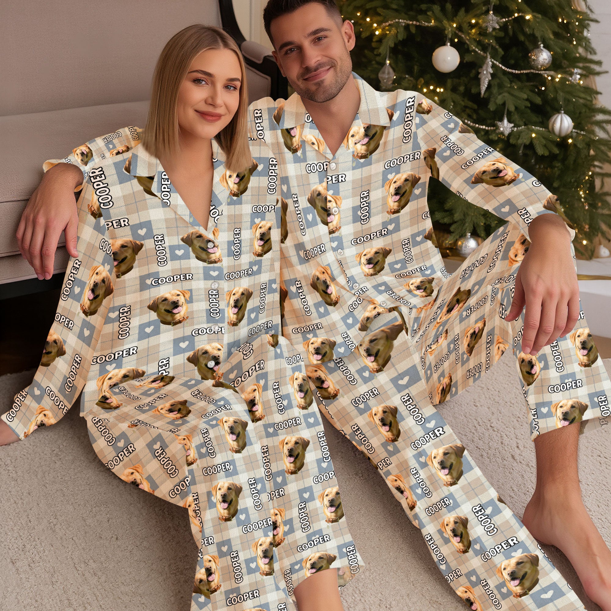 Custom Dog Face Pajamas – Funny Holiday PJs for Pet Lovers, Personalized Christmas Gift Loungewear
