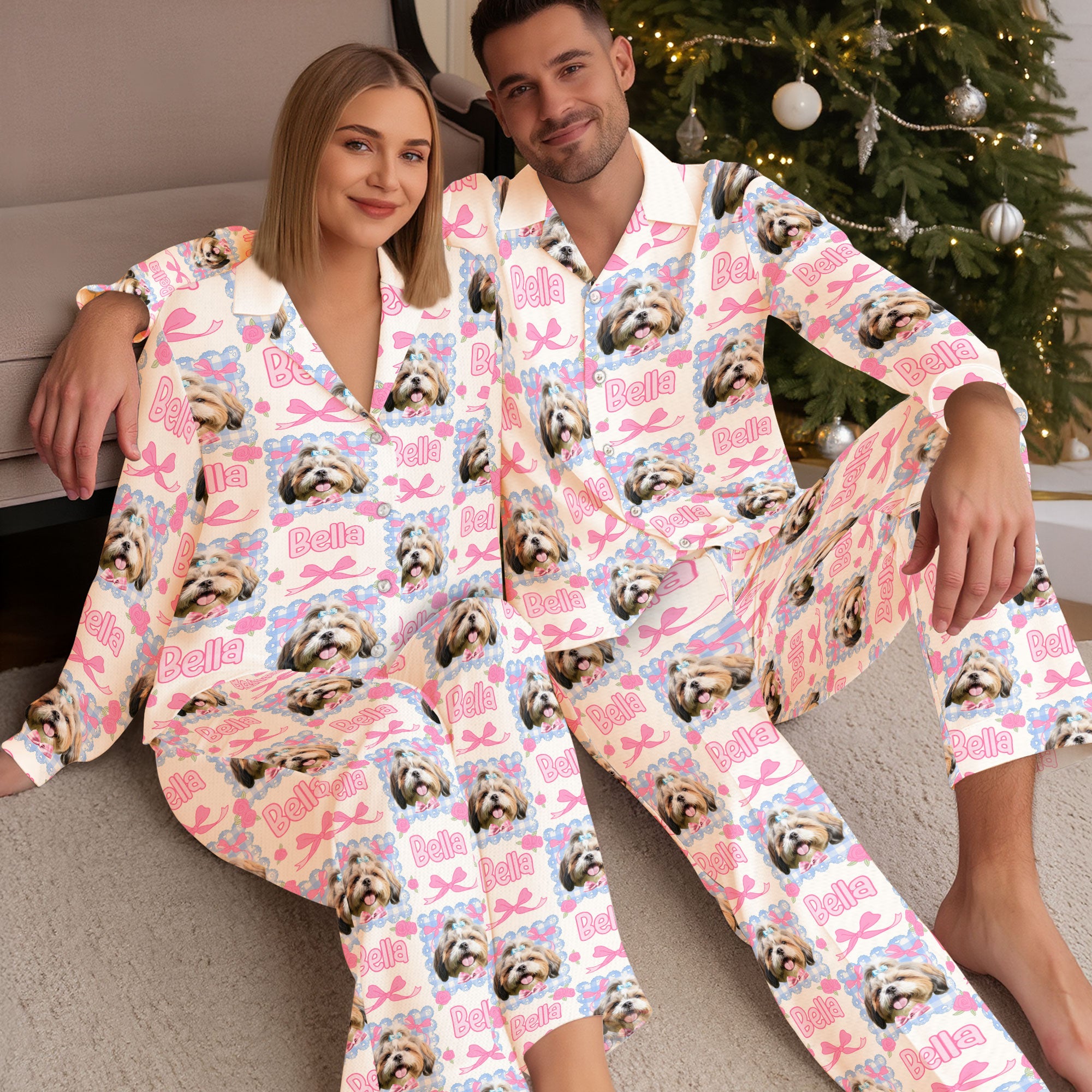 Custom Face Pajamas With Pets – Personalized Christmas PJs for Dog Owners, Funny Holiday Gift