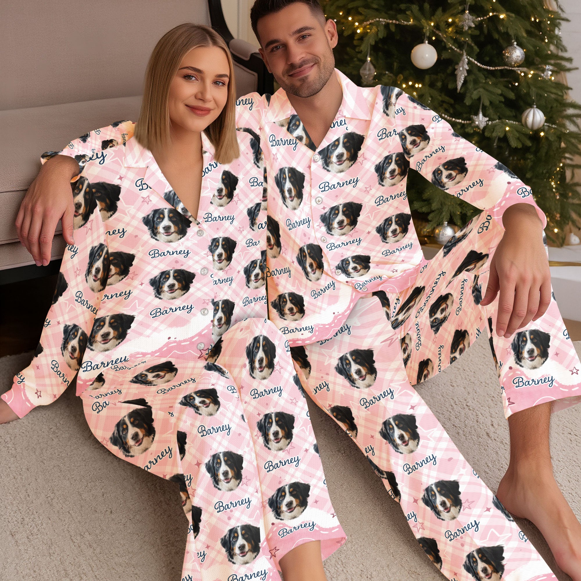 Custom Pet Face Sleepwear – Personalized Dog Print Pajamas