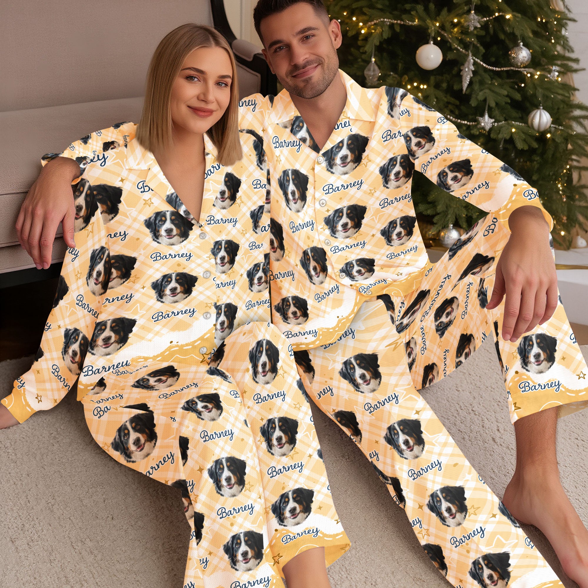 Matching Pet Pajamas – Custom Dog Face Lounge Outfit