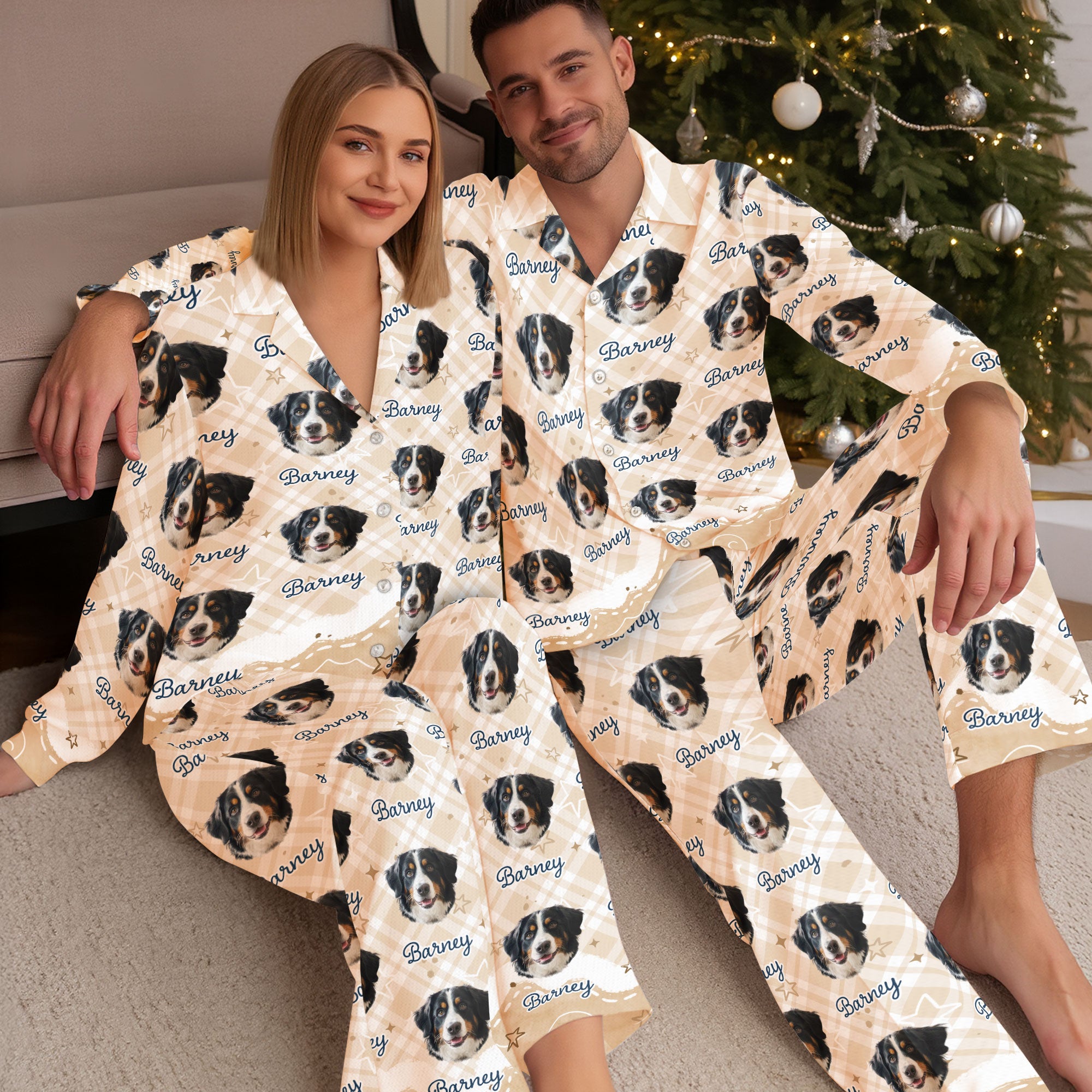 Cute Custom Pet Pajamas – Personalized Dog Face Outfit