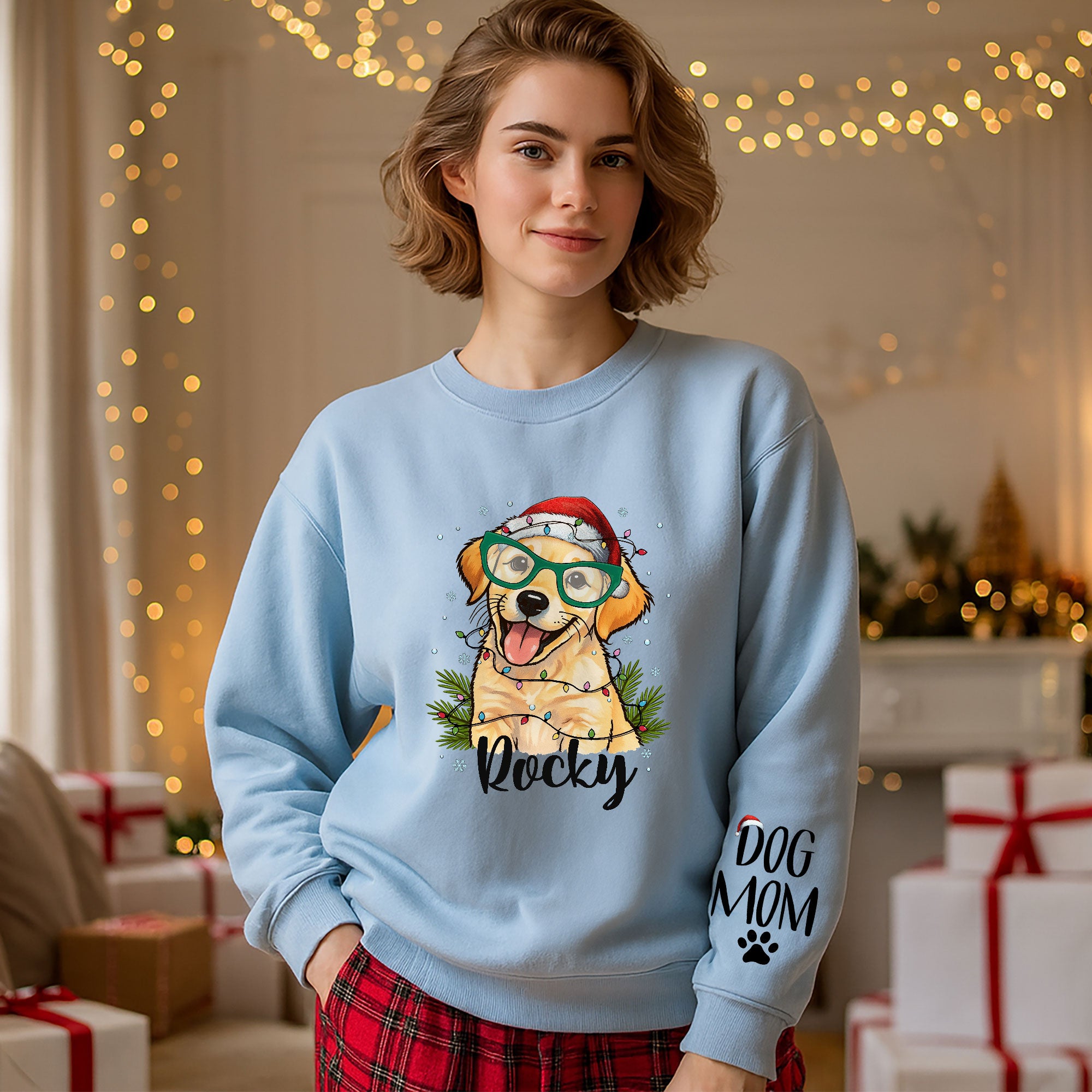 Custom Pet Portrait Sweatshirt – Funny Holiday Dog Gift