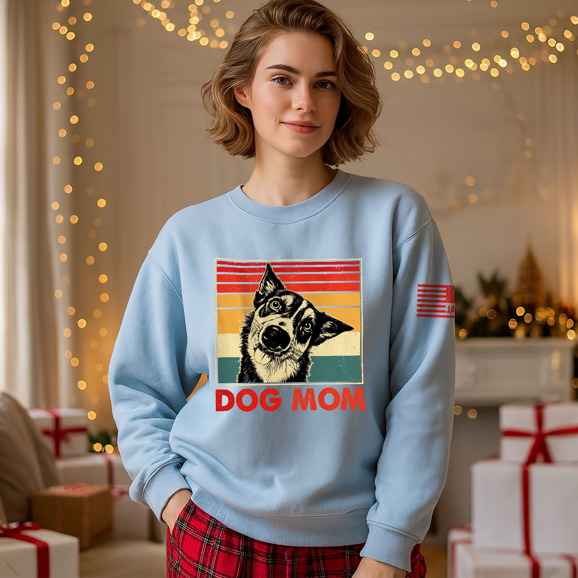 Personalized Dog Dad Sweatshirt – Custom Retro Dog Art, Perfect Gift for Dog Lovers