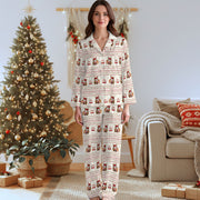 Custom Holiday Pet Pajama Pants – Personalized Dog Photo Christmas Lounge Bottoms