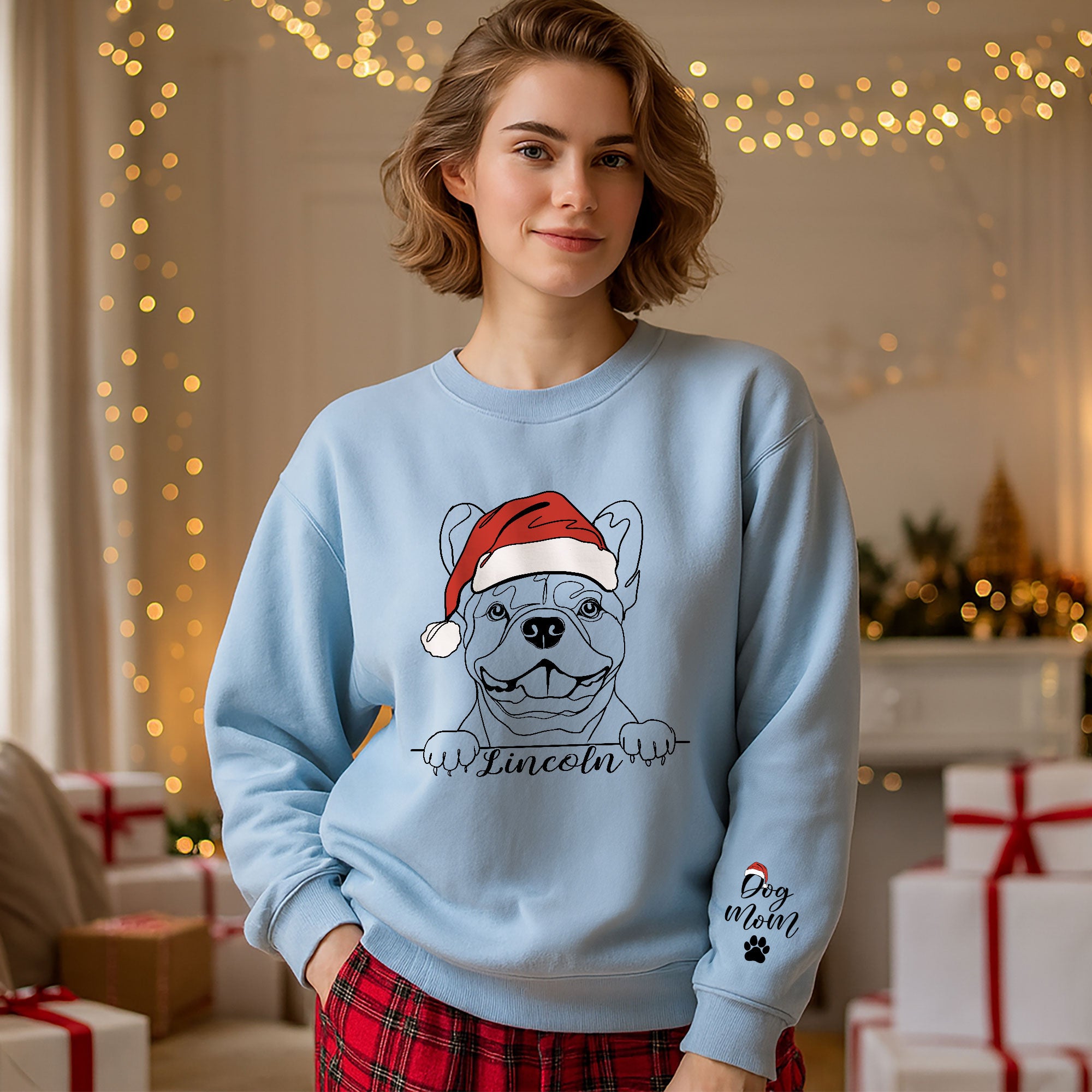 Custom Dog Face Sweatshirt for Dog Moms – Cute & Heartfelt Pet Lover Sweater