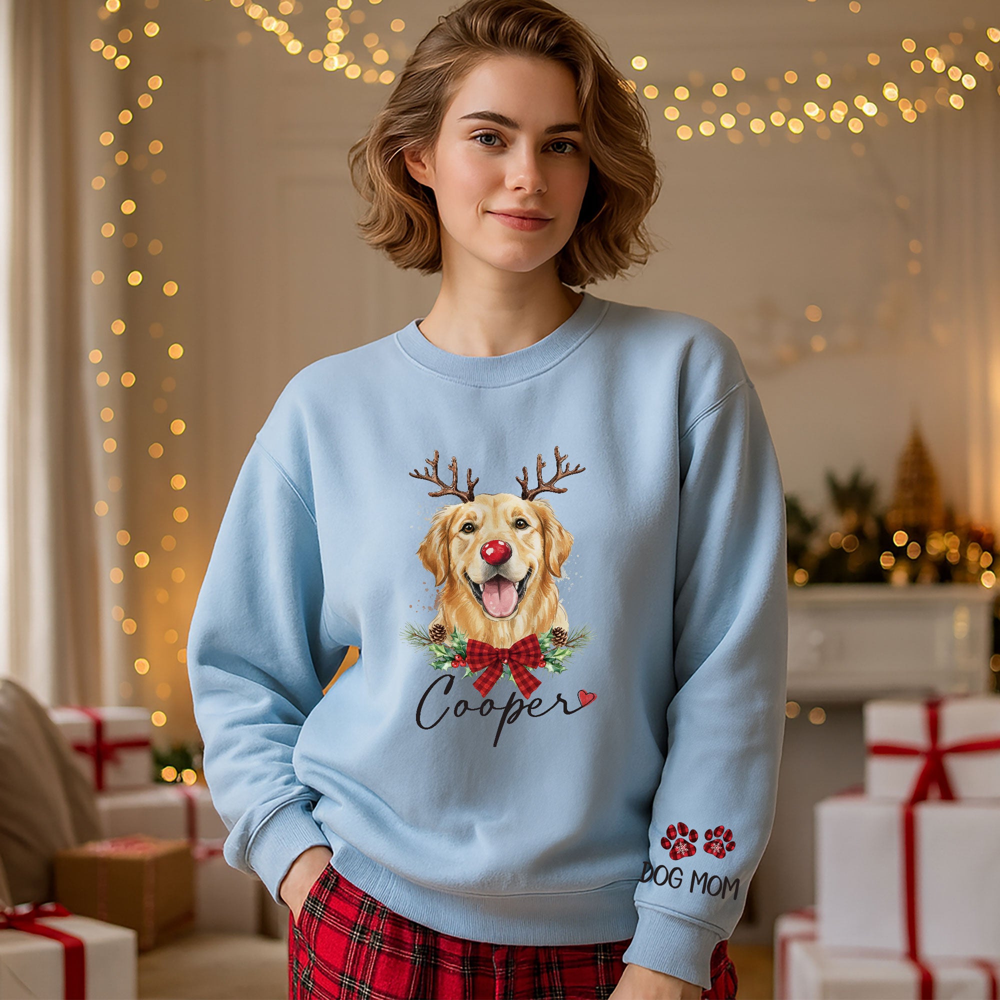 Custom Pet Face Dog Mom Sweatshirt – Personalized With Your Pup’s Photo