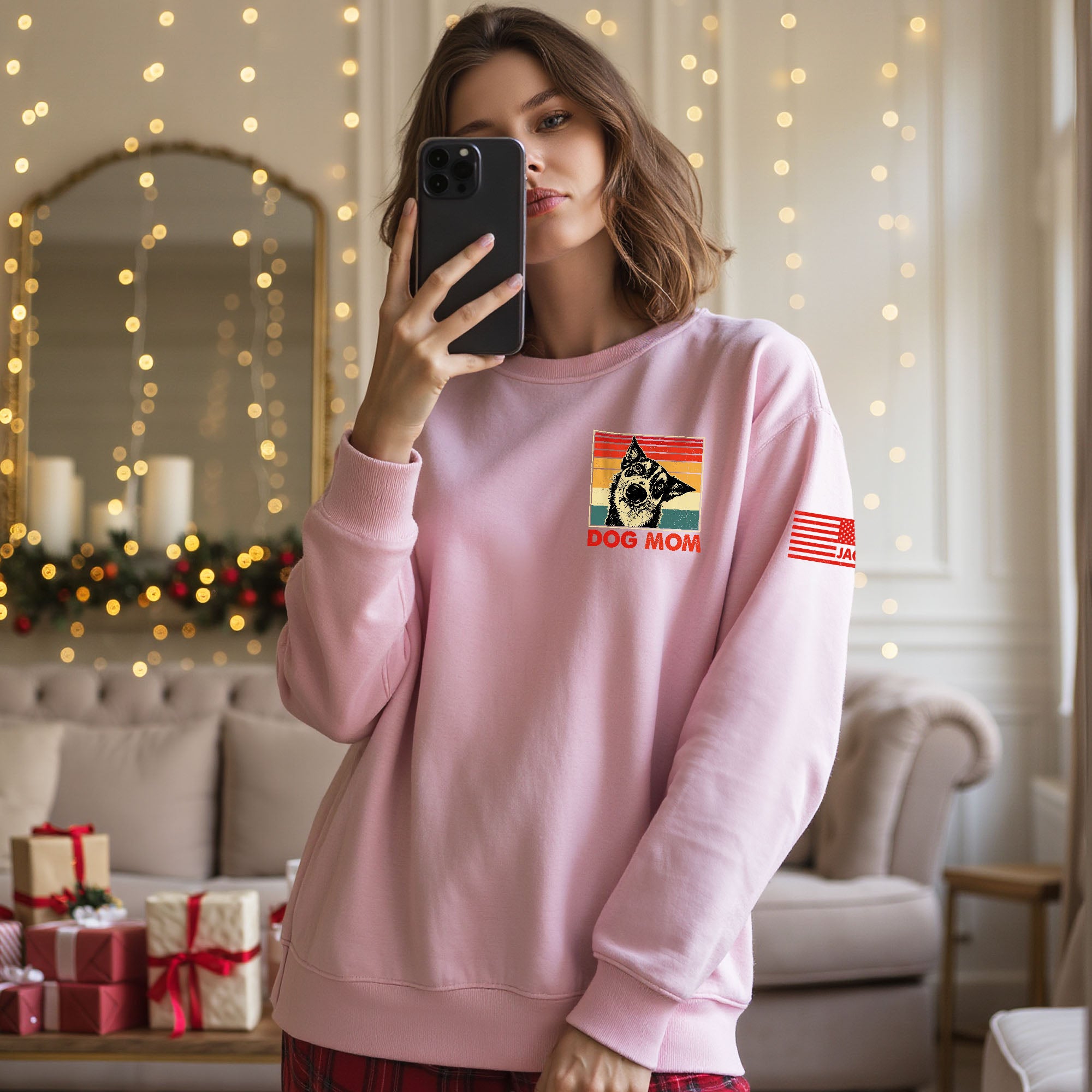 Personalized Dog Dad Sweatshirt – Custom Retro Dog Art, Perfect Gift for Dog Lovers