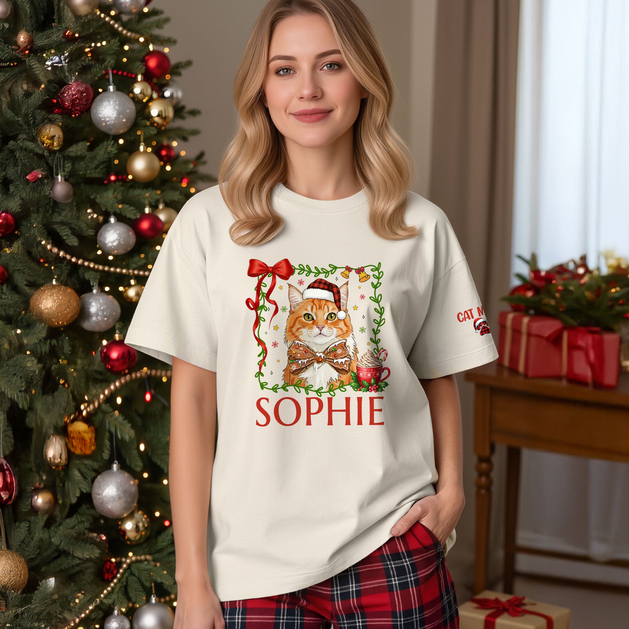 Custom Pet Christmas Shirt – Personalized Cat Photo Tee, Funny Holiday Gift for Cat Lovers