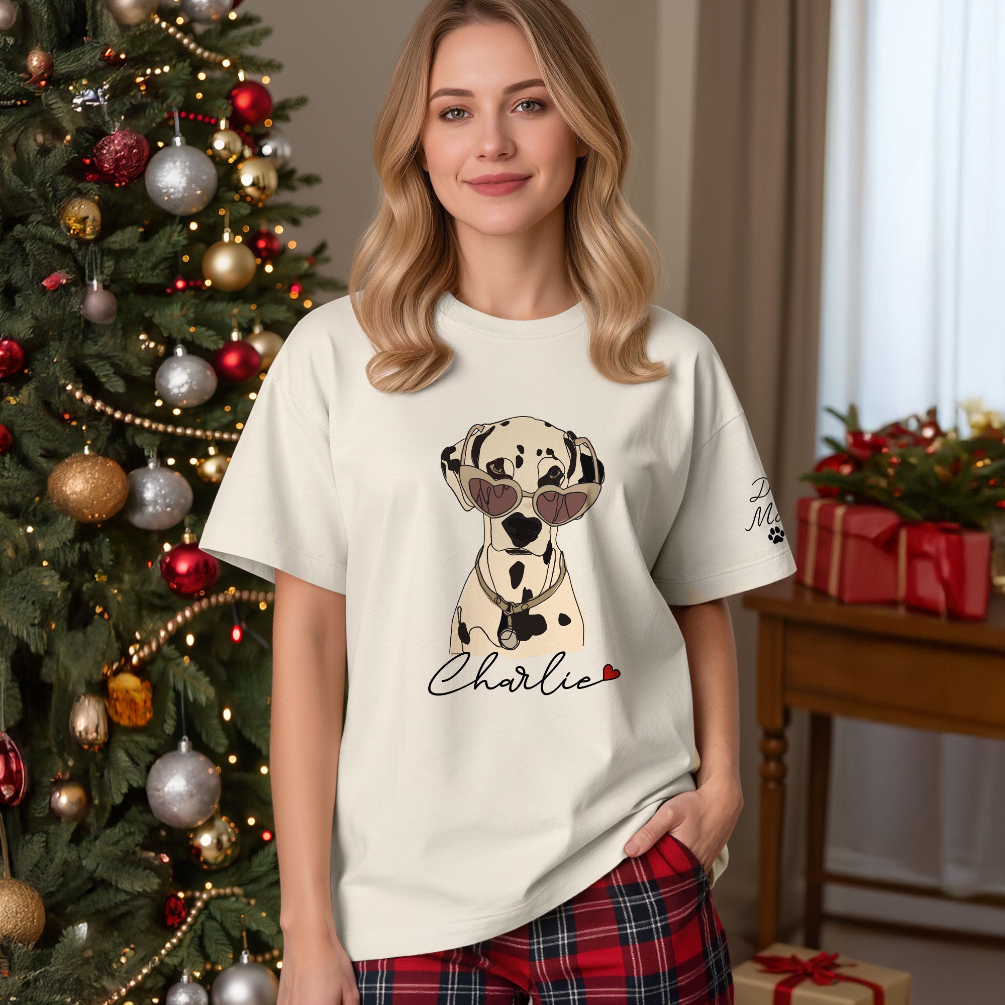 Custom Dog Mom Shirt – Personalized Pet Lover T-Shirt, Unique Christmas Gift for Pet Lovers